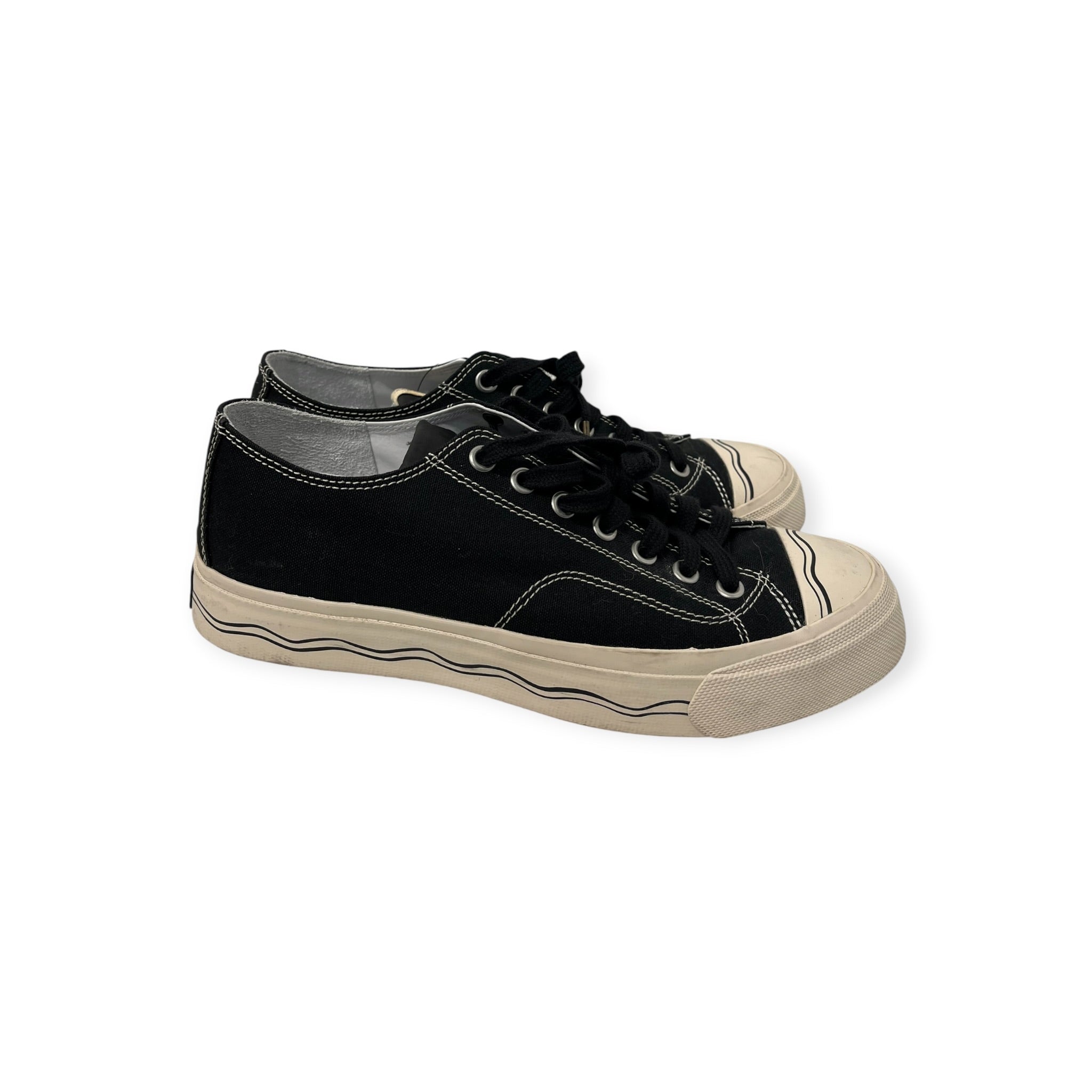 visvim/Low-Sneakers/US 9/Cotton/BLK/CON STYLE VIBRAM SQUIGGLE view 7