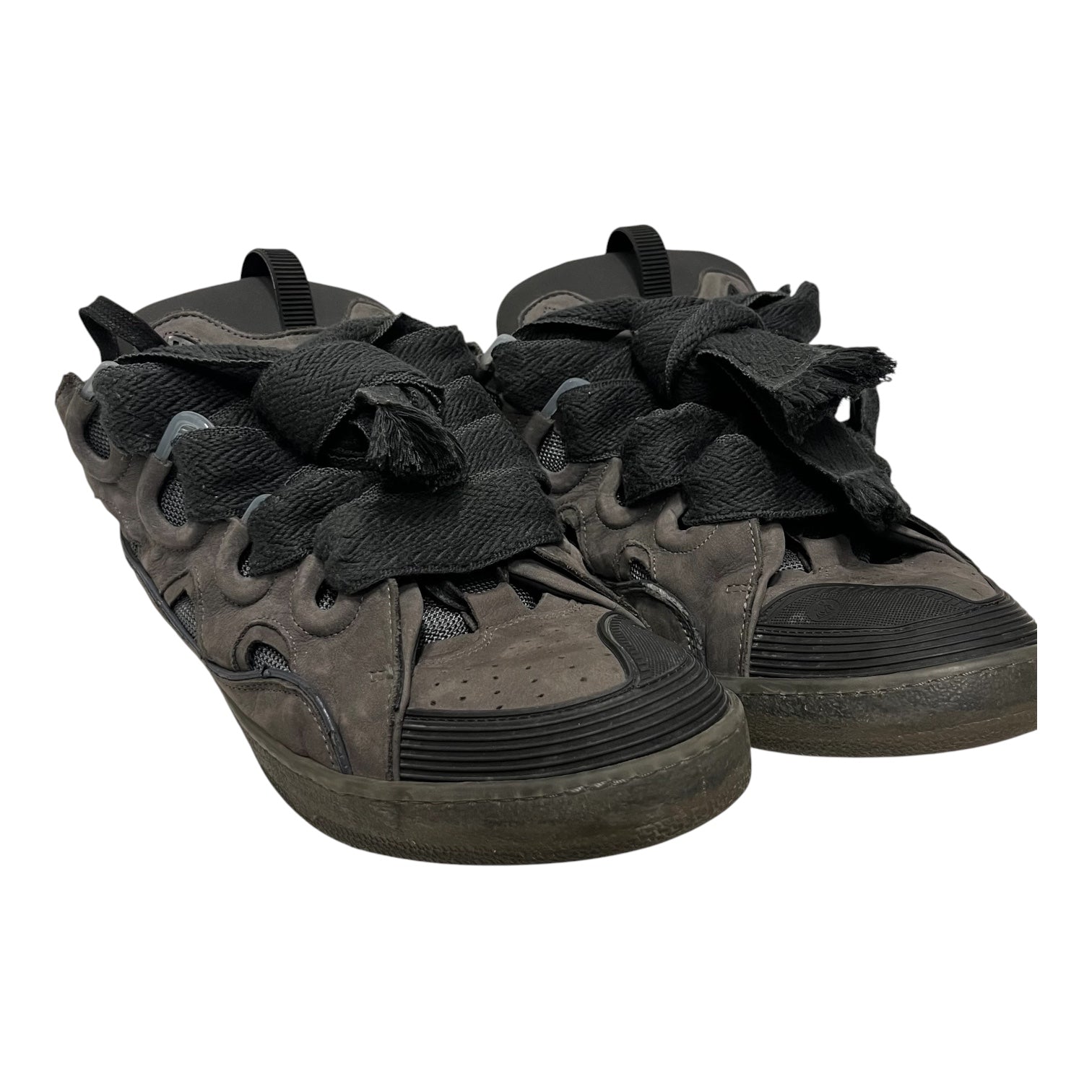 LANVIN/Low-Sneakers/EU 47/Suede/GRY/Black Lace view 1