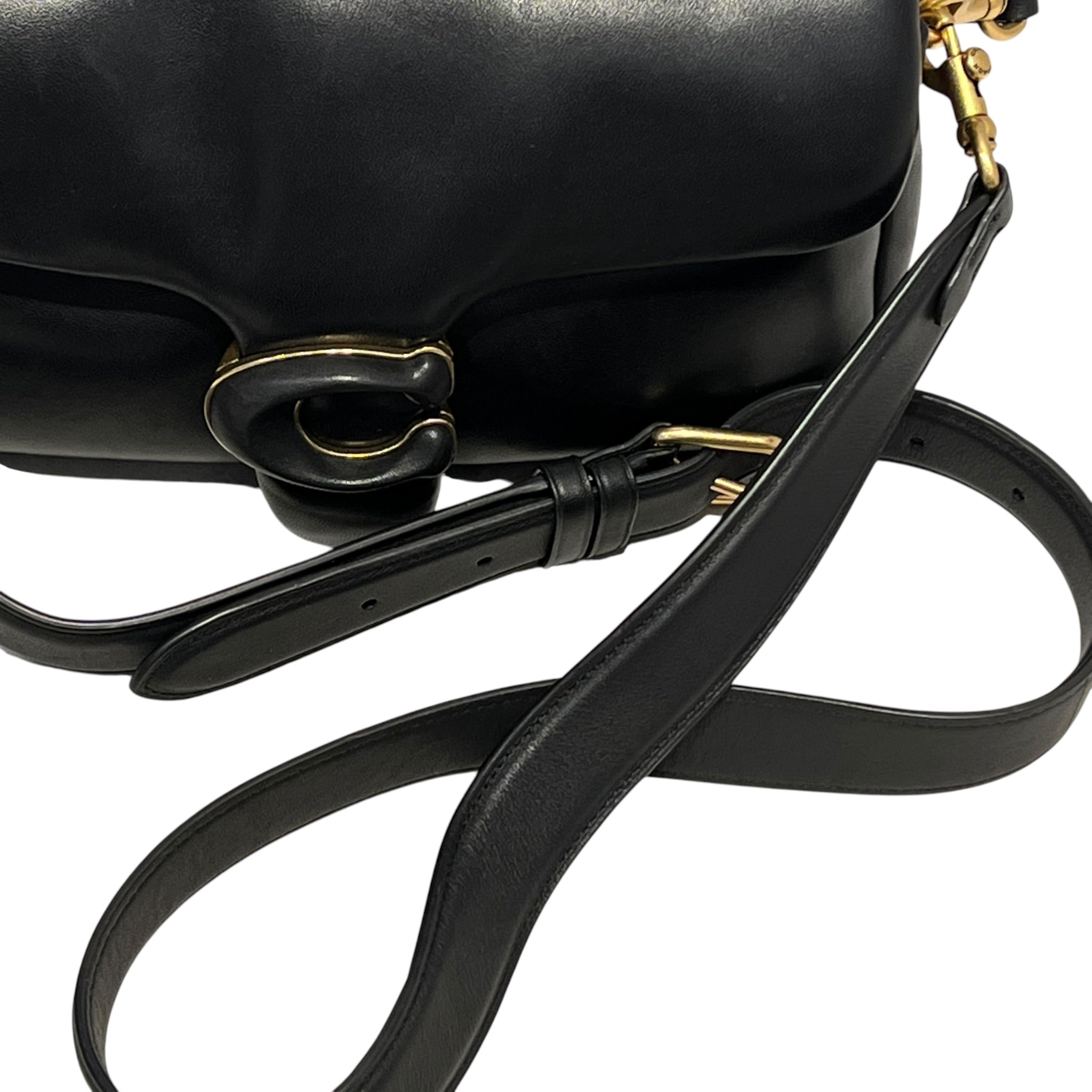 COACH/Hand Bag/Leather/BLK/BLACK PILLOW TABBY W/STRAP view 4