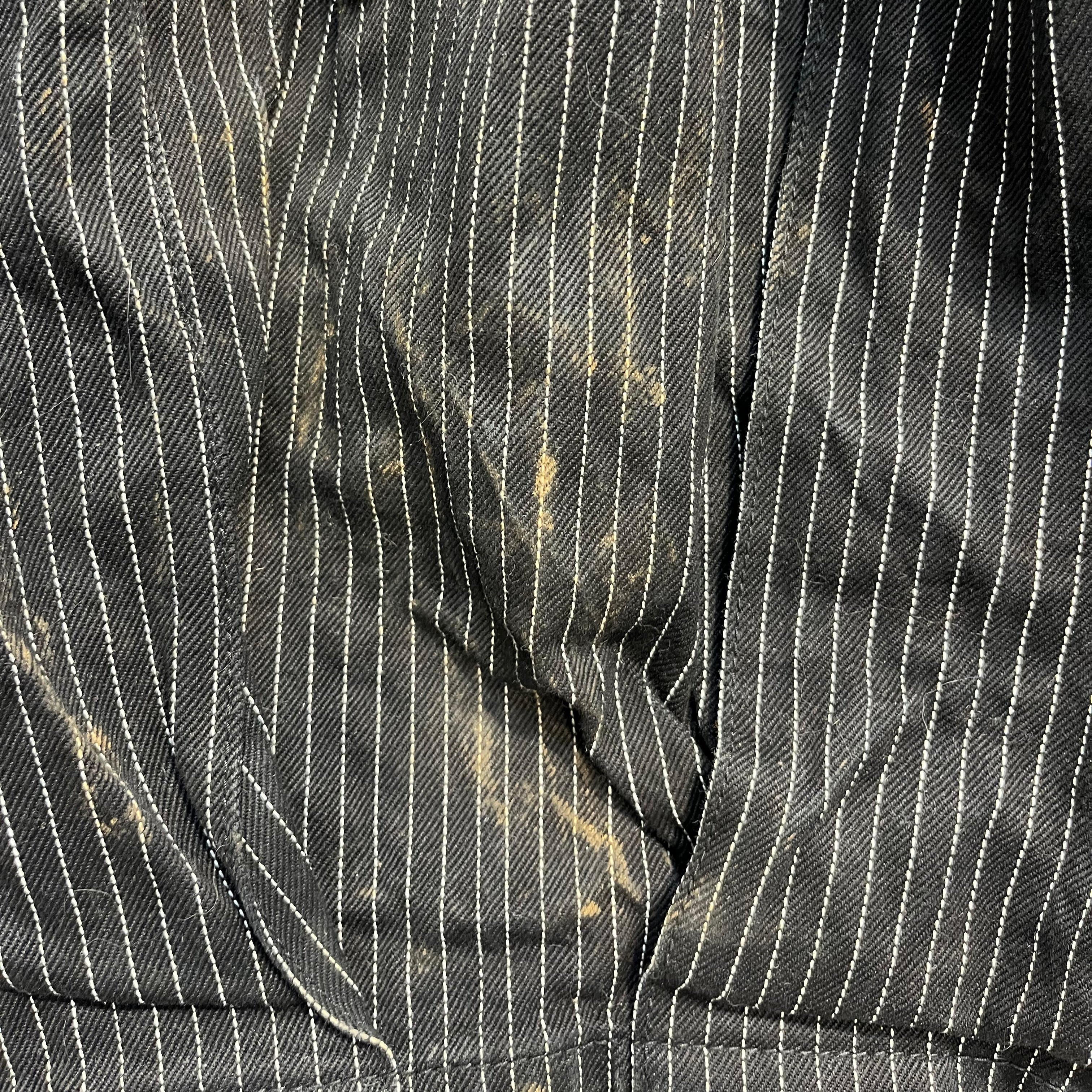 EIGHT ONLINE/Wide Leg Pants/L/Stripe/Cotton/BLK/PINSTRIPE-PLEATED view 6