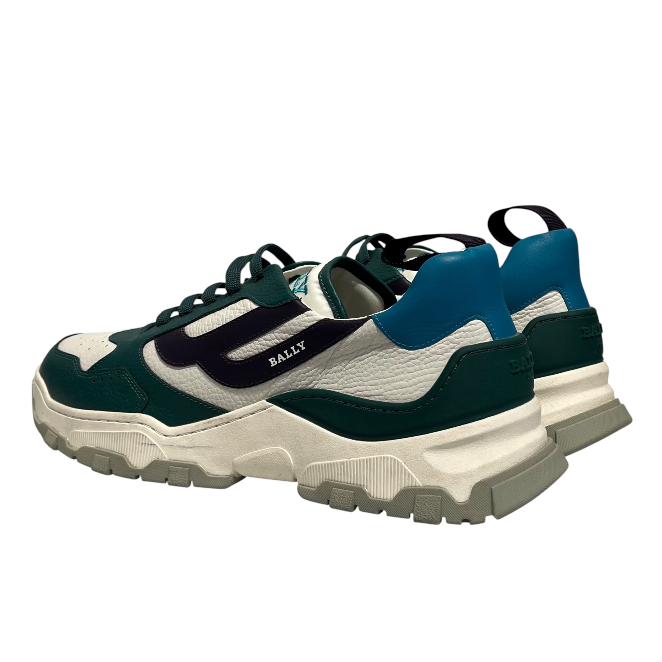 BALLY/Low-Sneakers/US 13/Leather/MLT/holden grn/ppl/teal trainer view 2