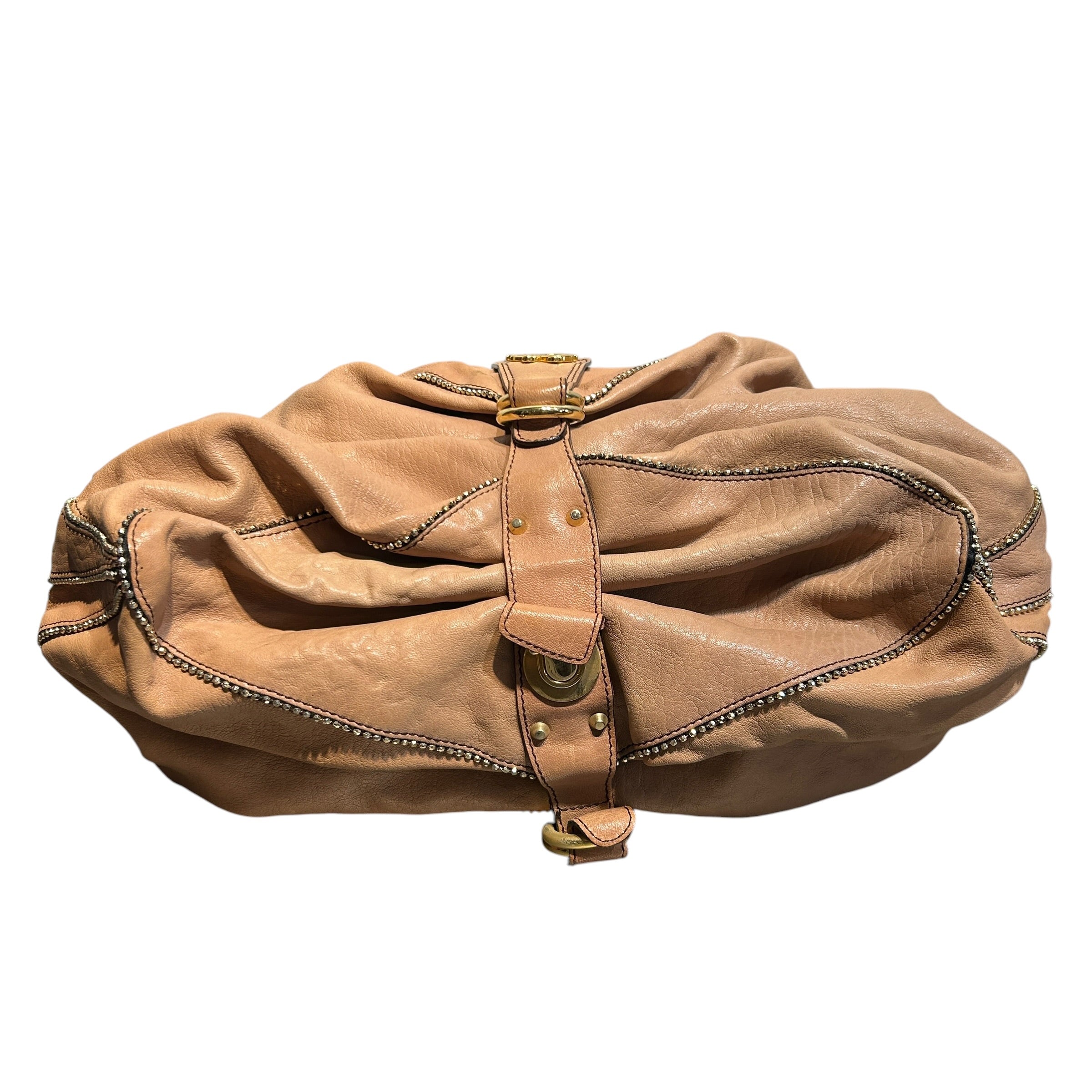 roberto cavalli/Tote Bag/Leather/CML/Hobo, Gold Beads/Synch btm view 3