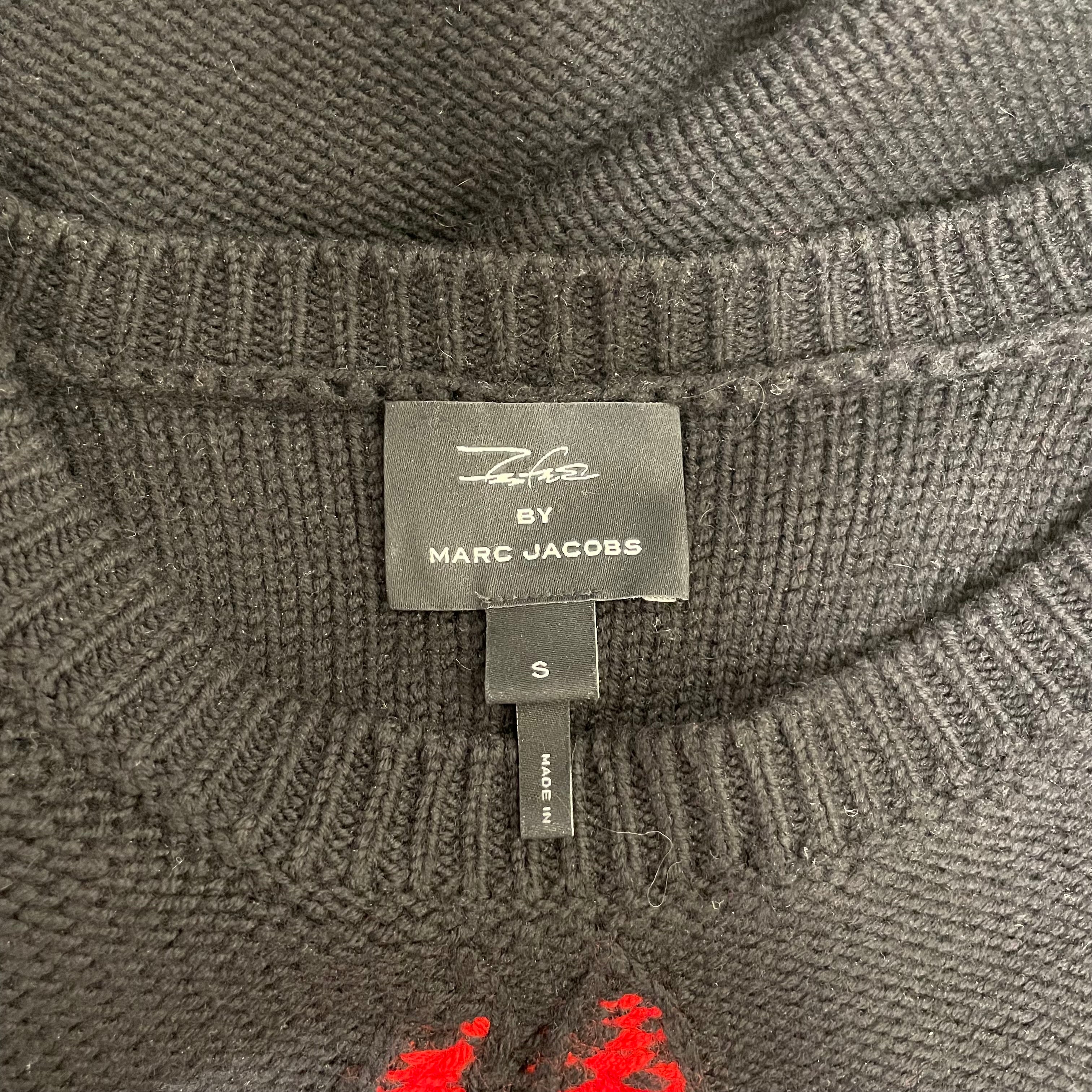MARC JACOBS/Sweater/S/Graphic/Wool/BLK/Futura Sweater view 3