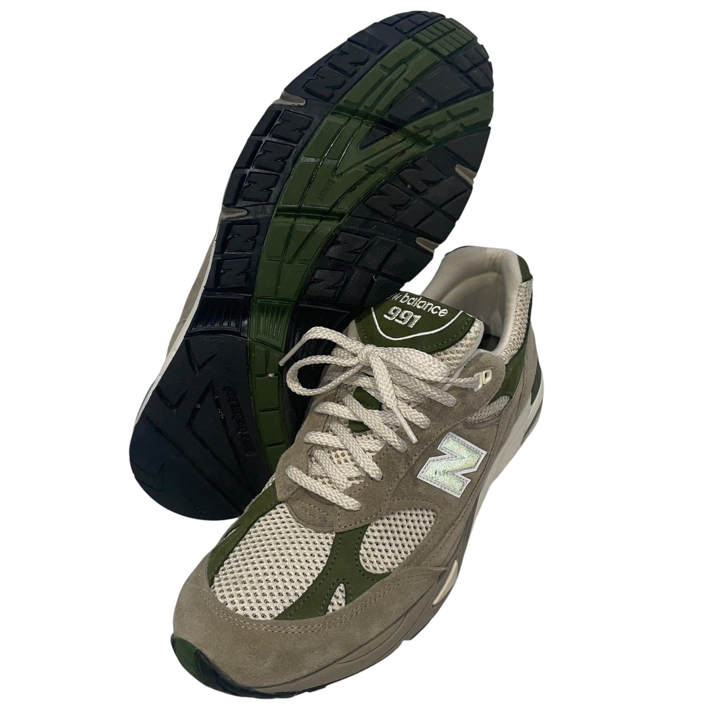 NEW BALANCE/AIME LEON DORE/Low-Sneakers/US 10.5/Cotton/MLT/england/991/grn view 4