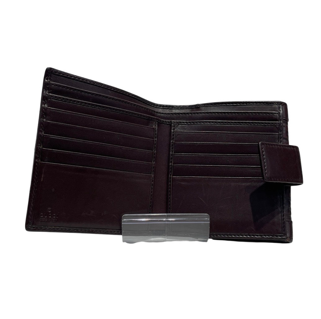 GUCCI/Bifold Wallet/Monogram/Cotton/BRD/GOLD HRDWR view 4