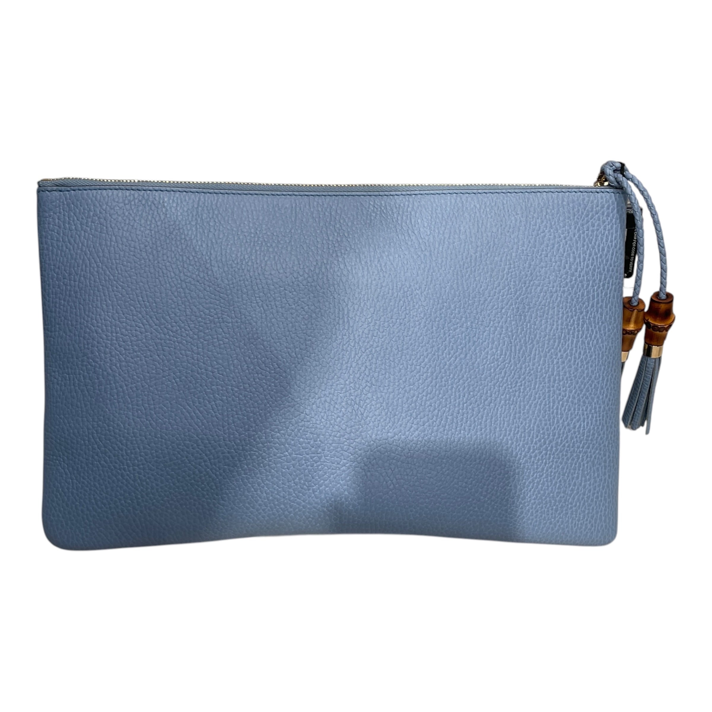 GUCCI/Pouch/Cowhide/BLU/BAMBOO TASSEL view 2