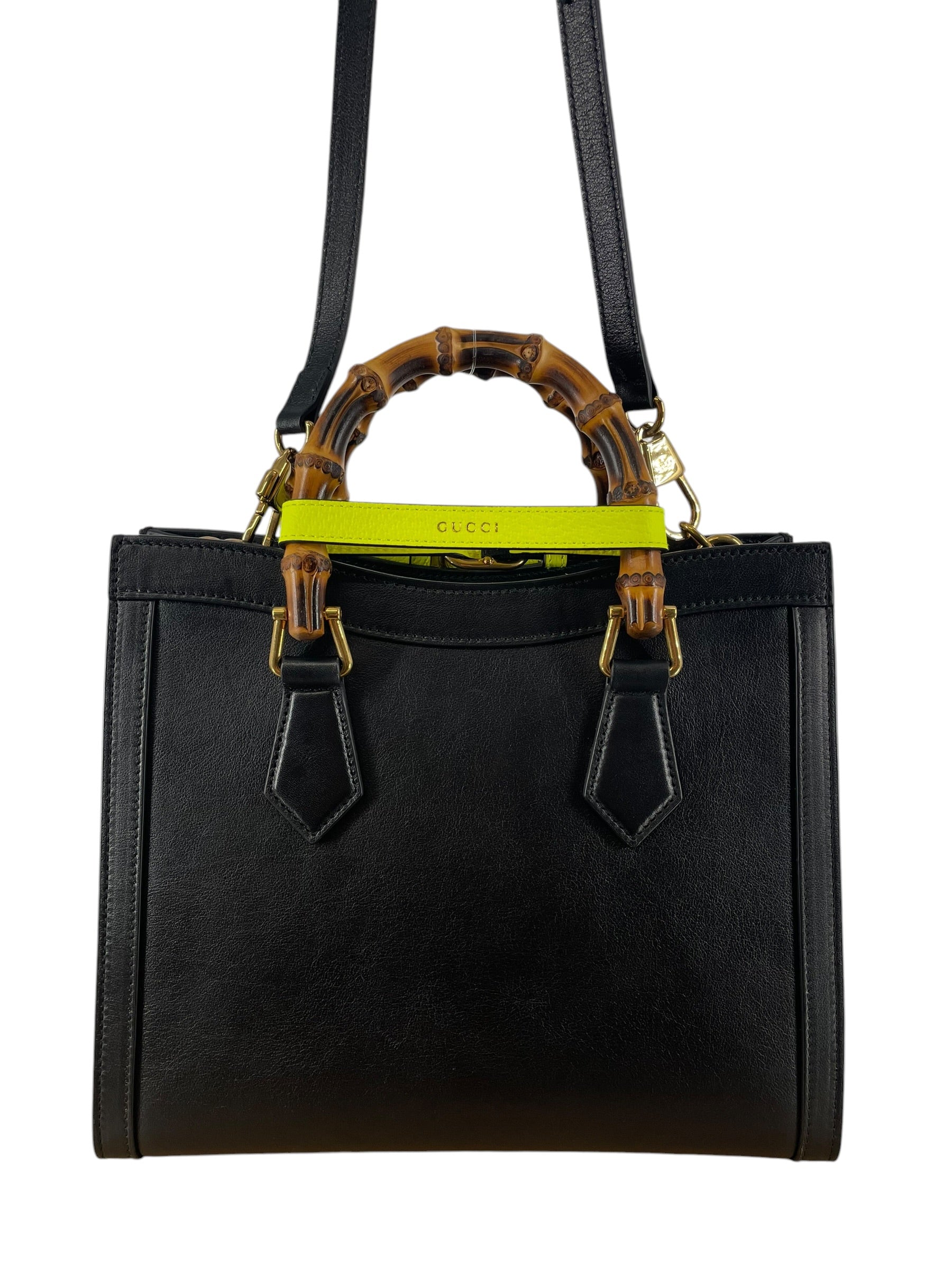 GUCCI/Bag/Leather/BLK/DIANE NM WITH NEON STRAP view 4