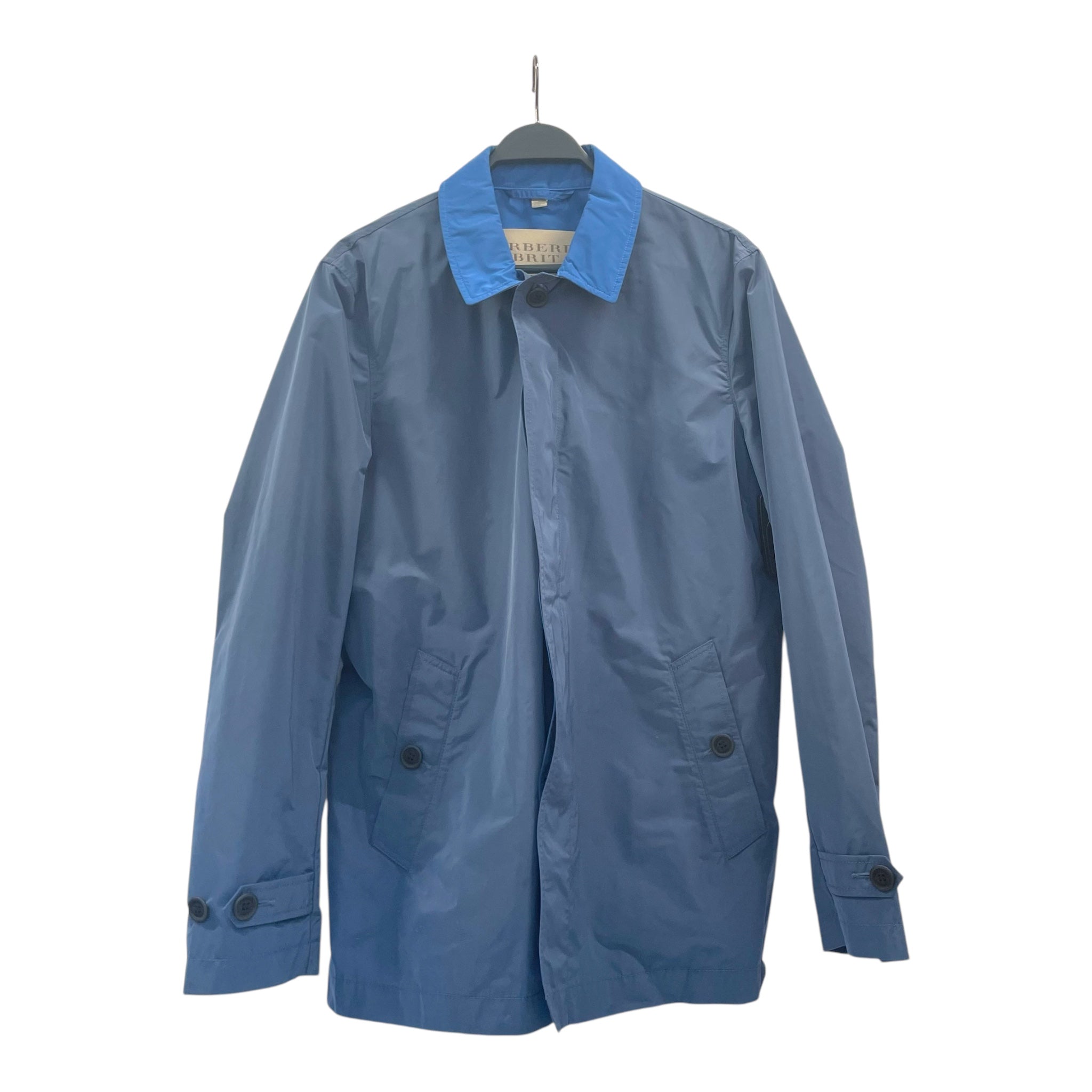 BURBERRY BRIT/Trench Coat/L/Polyester/BLU/PALE BLUE view 1