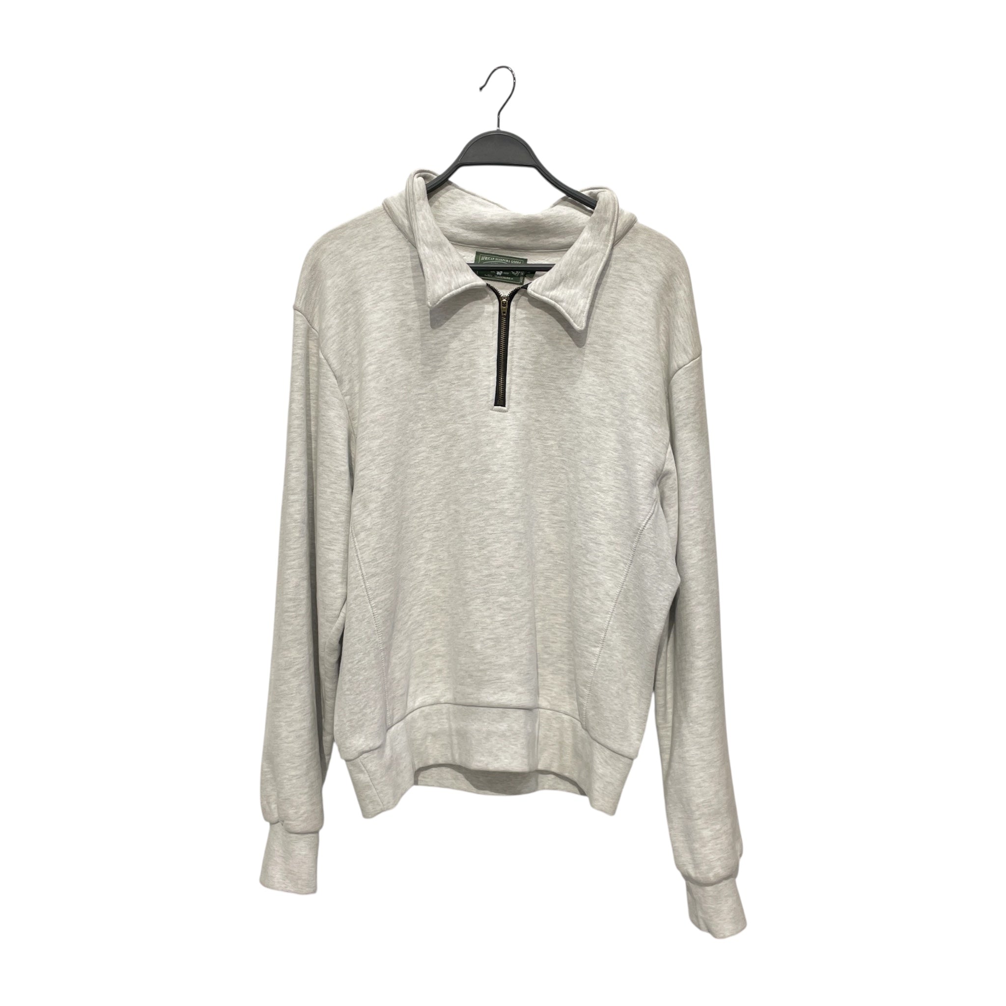 DENIM TEARS/Fleece Jkt/L/Cotton/GRY/QUARTER ZIP view 1