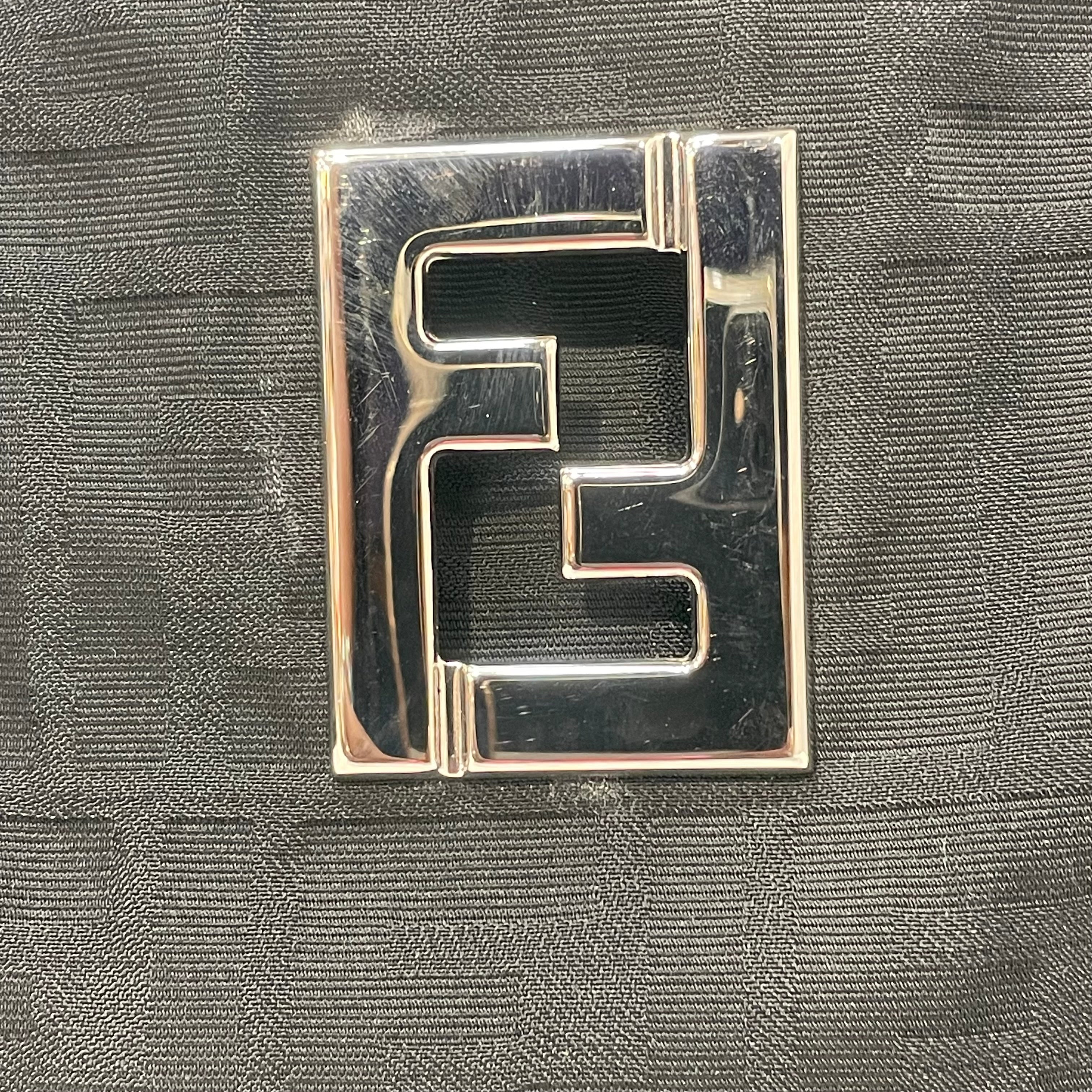 FENDI/Hand Bag/Monogram/Cotton/BLK/zucca shoulder bag view 4