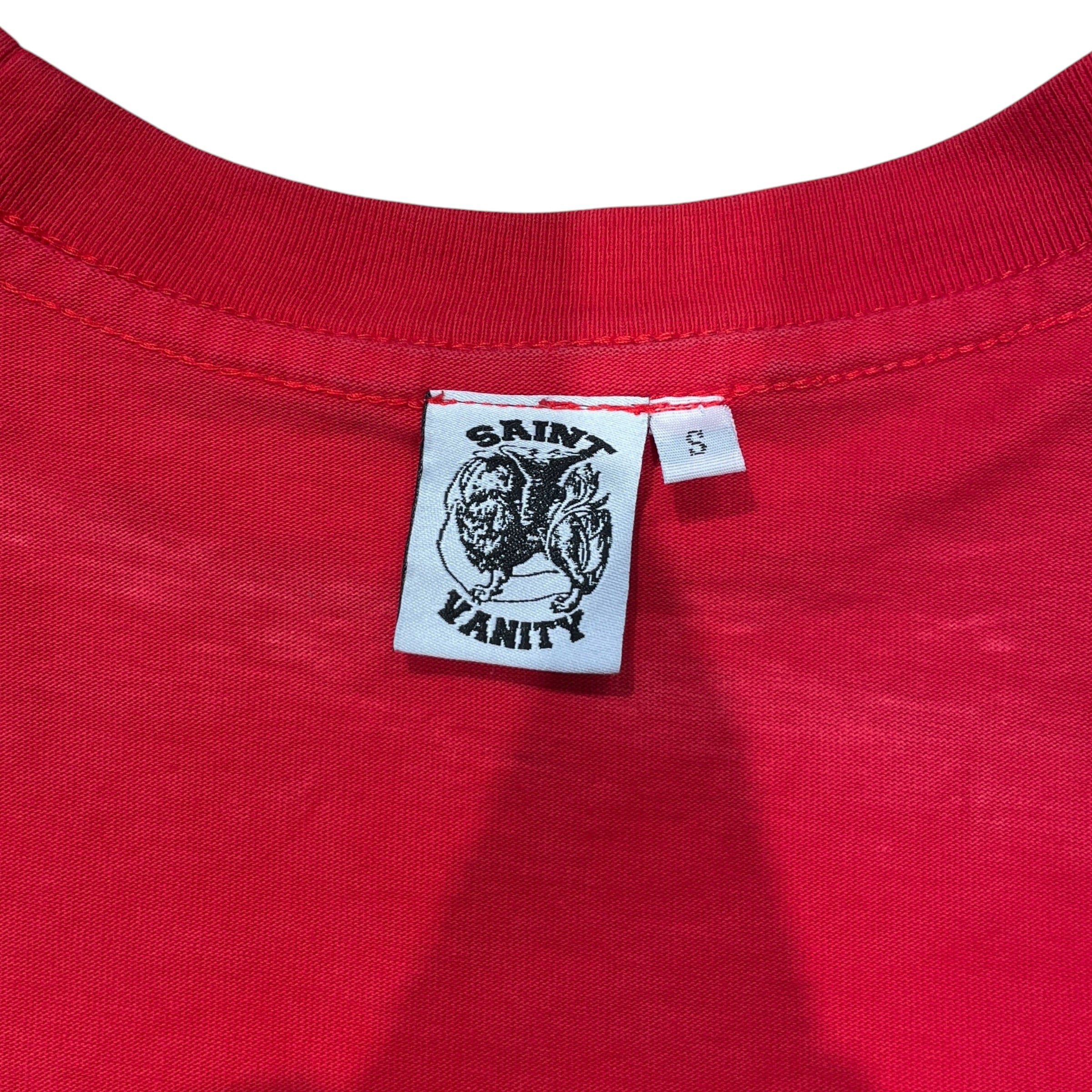 SAINT VANITY/T-Shirt/S/Cotton/RED/Graphic/WHT ANGEL JUMBO PRINT view 3