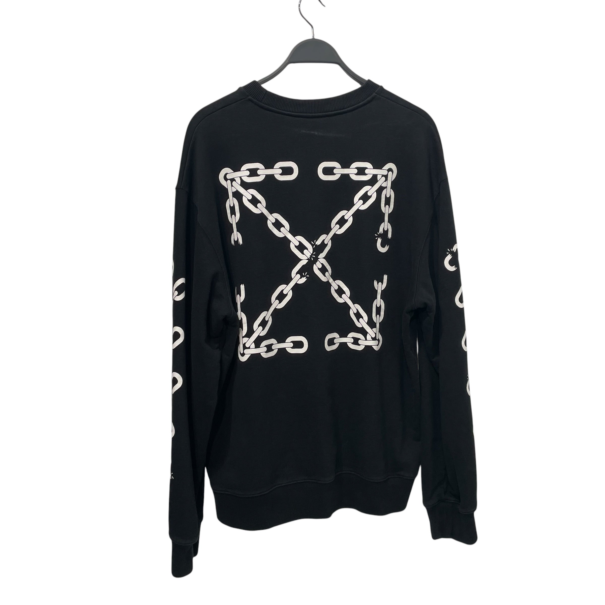 OFF-WHITE/Sweatshirt/XXL/Graphic/Cotton/BLK/Pullover/CHAIN LINK view 2