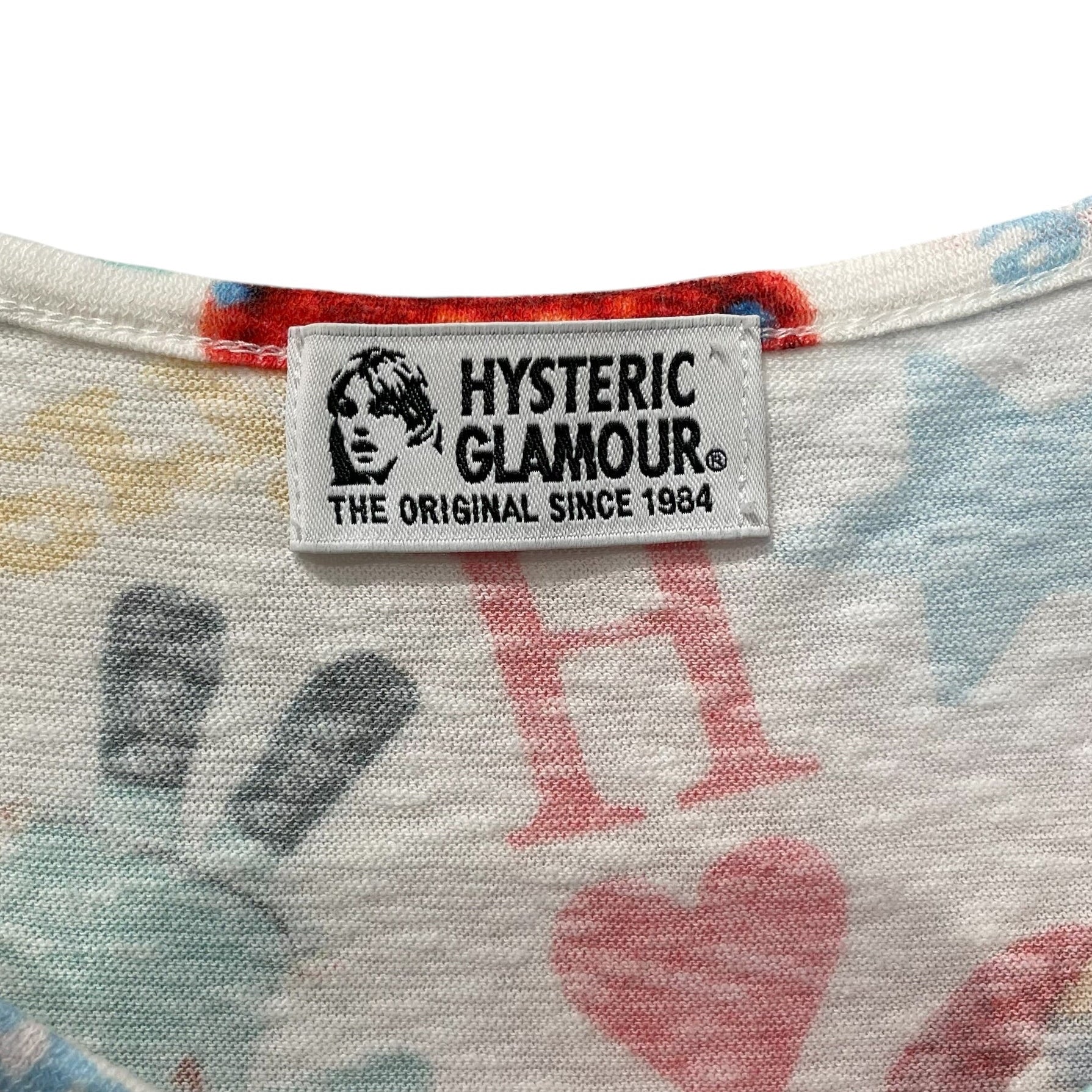HYSTERIC GLAMOUR/SL Cut & Sew/All Over Print/Cotton/WHT/ view 3