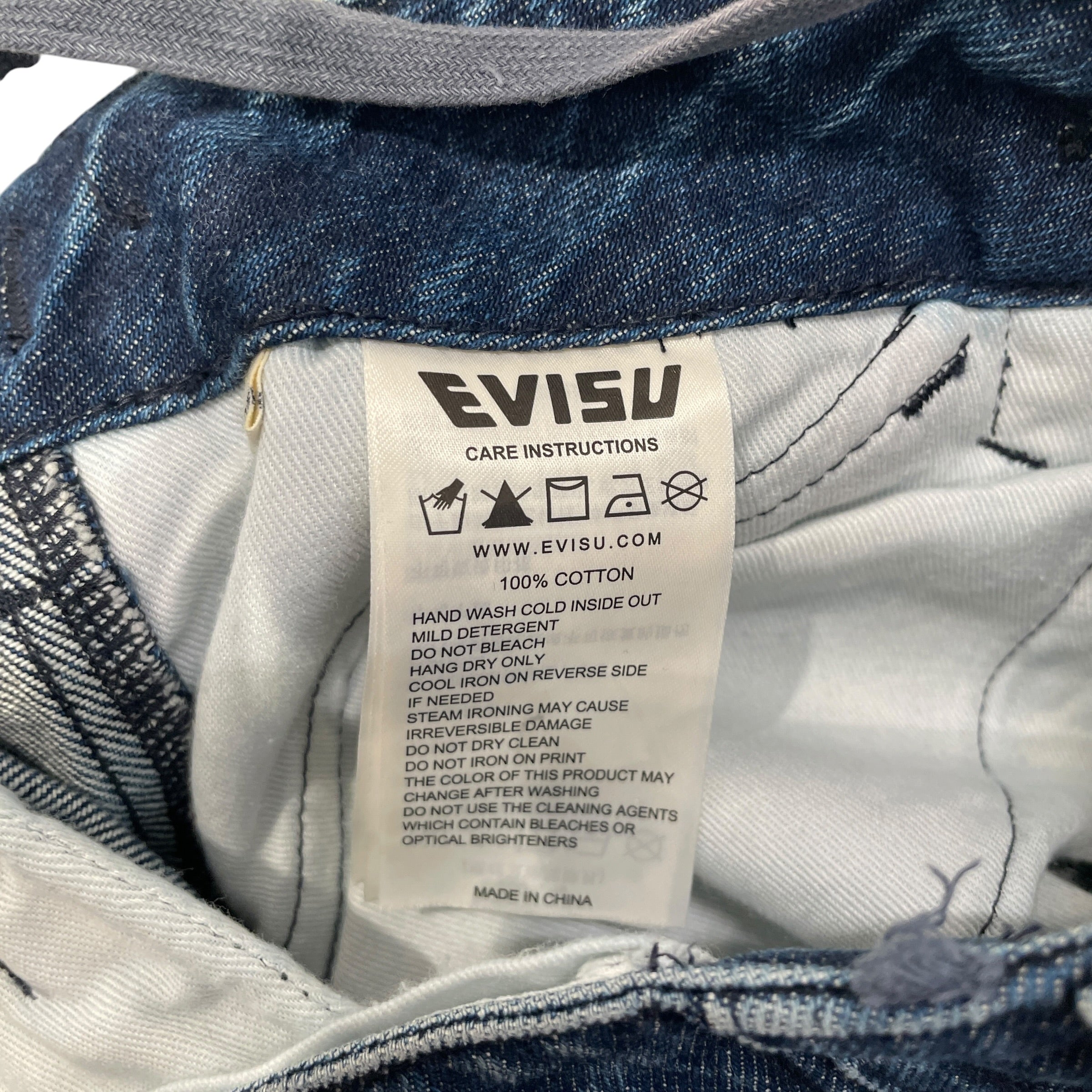 EVISU/Cargo Pants/L/Denim/IDG/Graphic/MOTORCYCLE GRAPHIC view 4