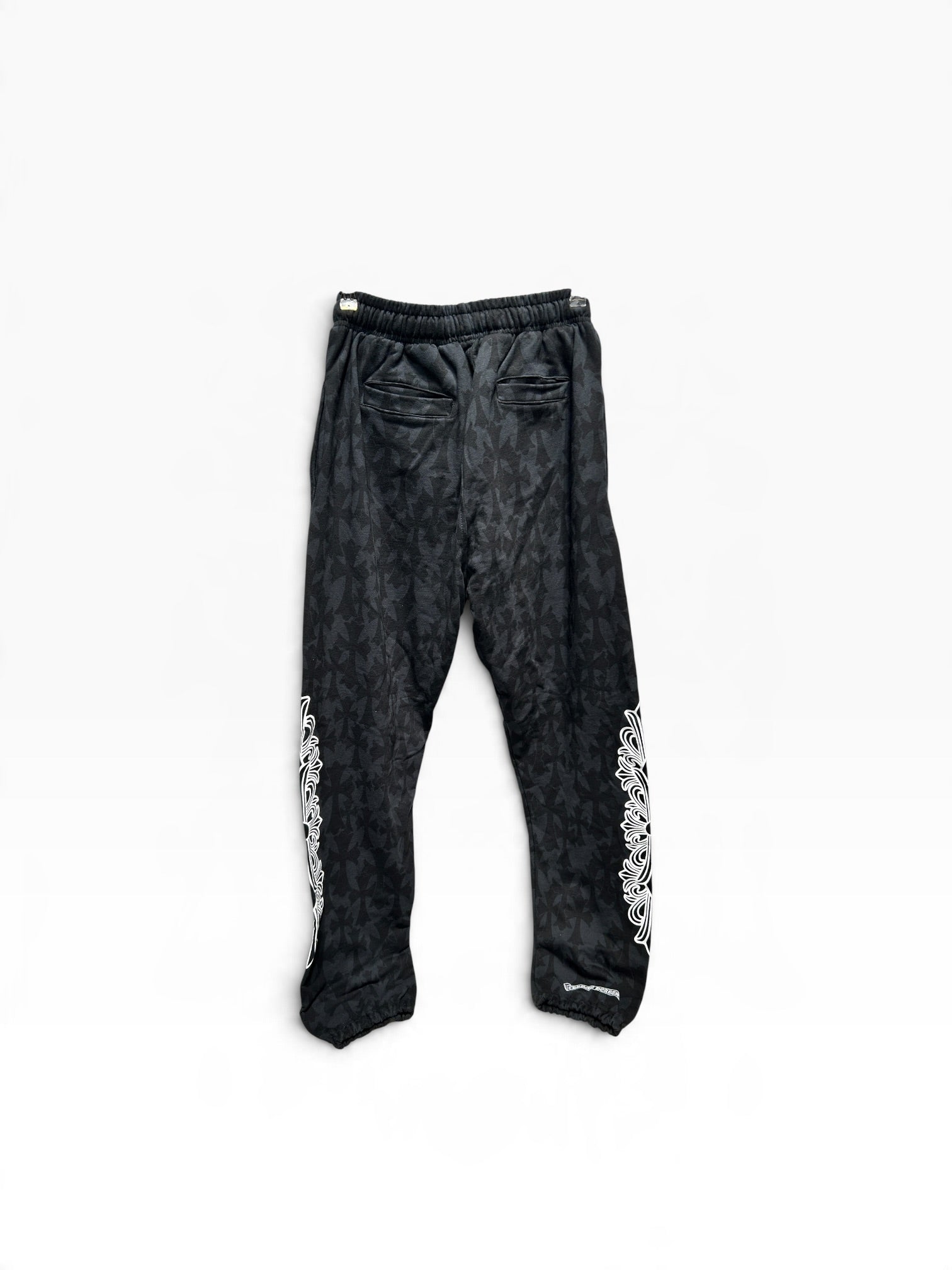 CHROME HEARTS/Pants/L/Cotton/BLK/All Over Print/cemetary cross all over view 2