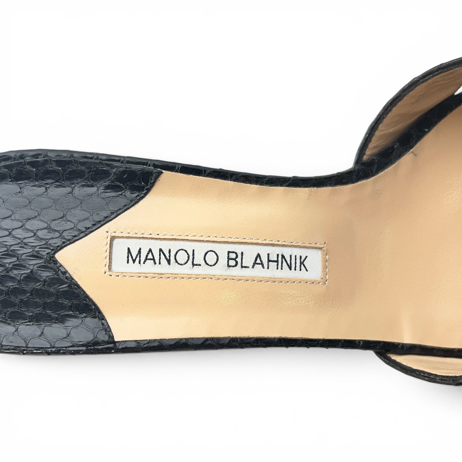 MANOLO BLAHNIK/Heels/EU 39.5/Animal Pattern/Leather/BLK/Open-Toe/callamu view 3
