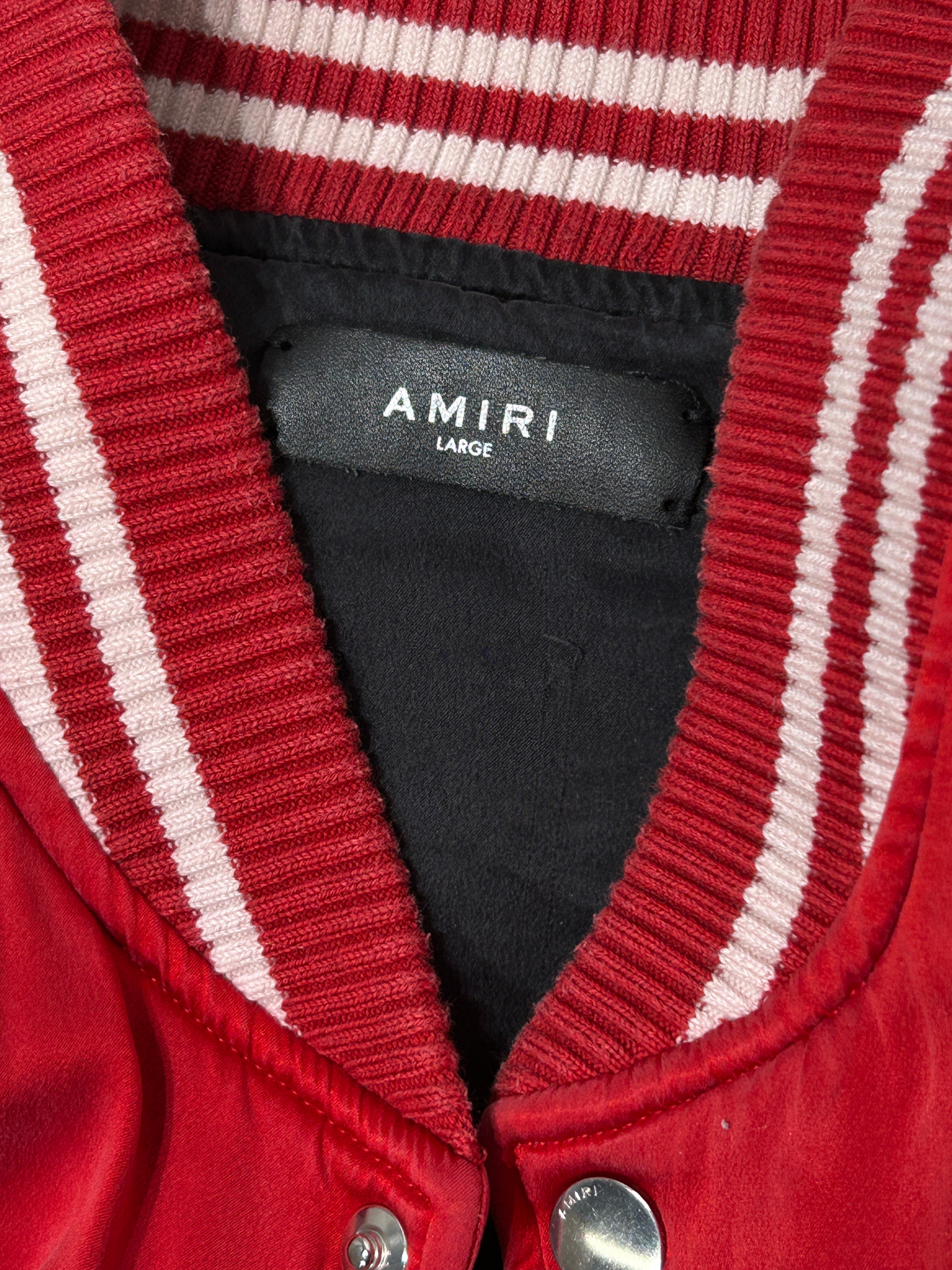 AMIRI/Jacket/L/Silk/RED/Stripe/Red Bomber Jacket view 3