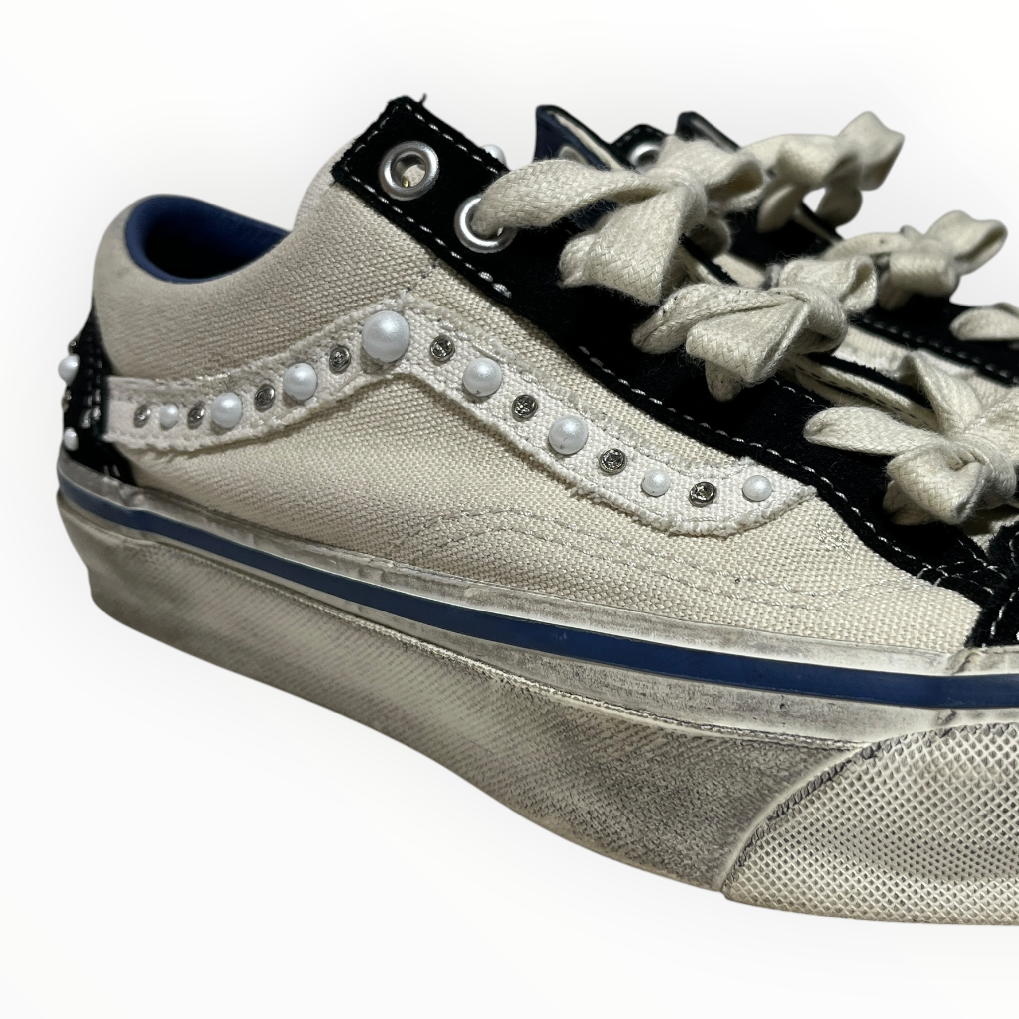 VANS/Low-Sneakers/US 6/Cotton/CRM/PEARLS view 4