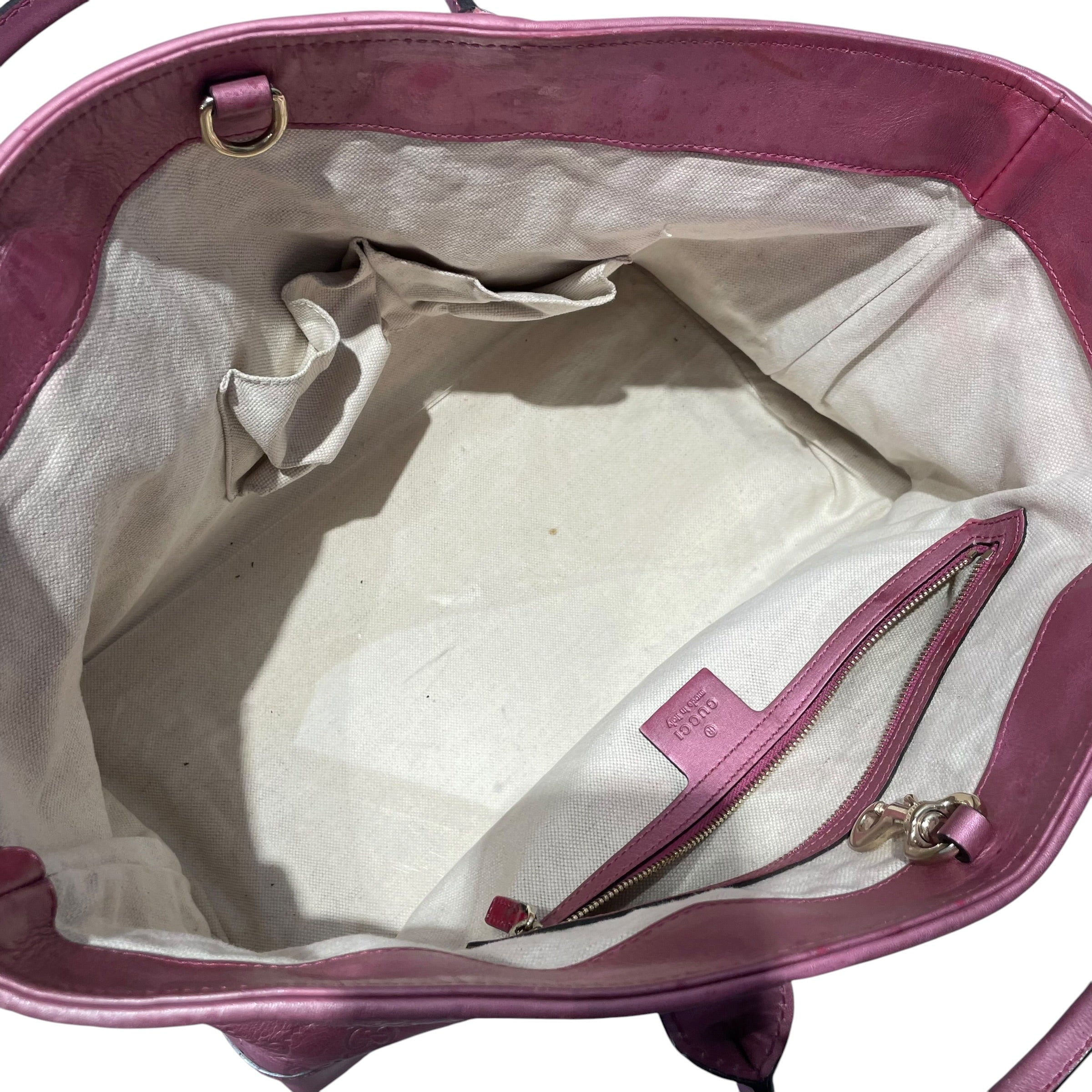 GUCCI/Tote Bag/Leather/PNK/Heart Bit - Guccissima view 4
