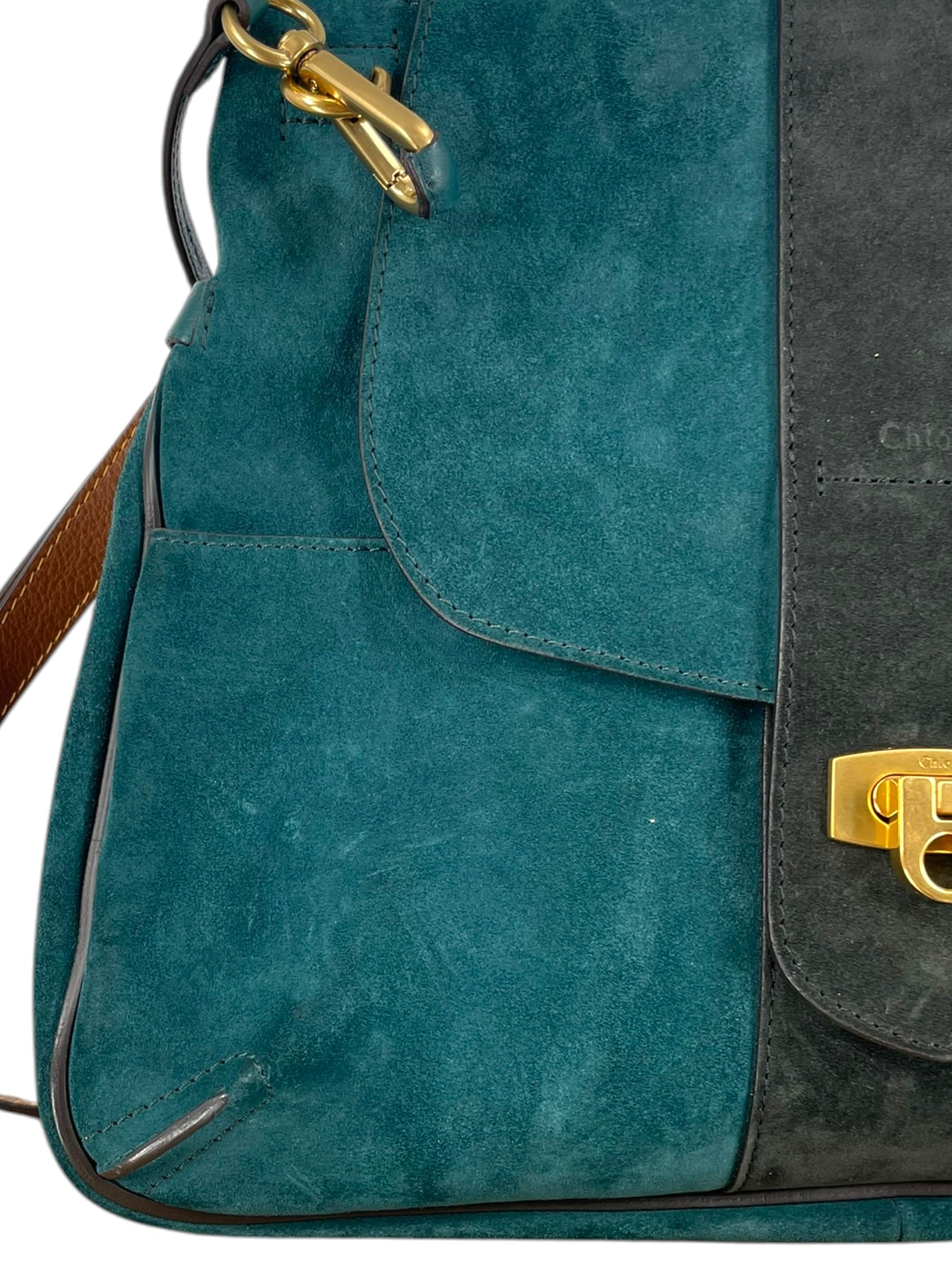 Chloe/Bag/Suede/GRN/LEXA SUEDE SHOULDER view 7