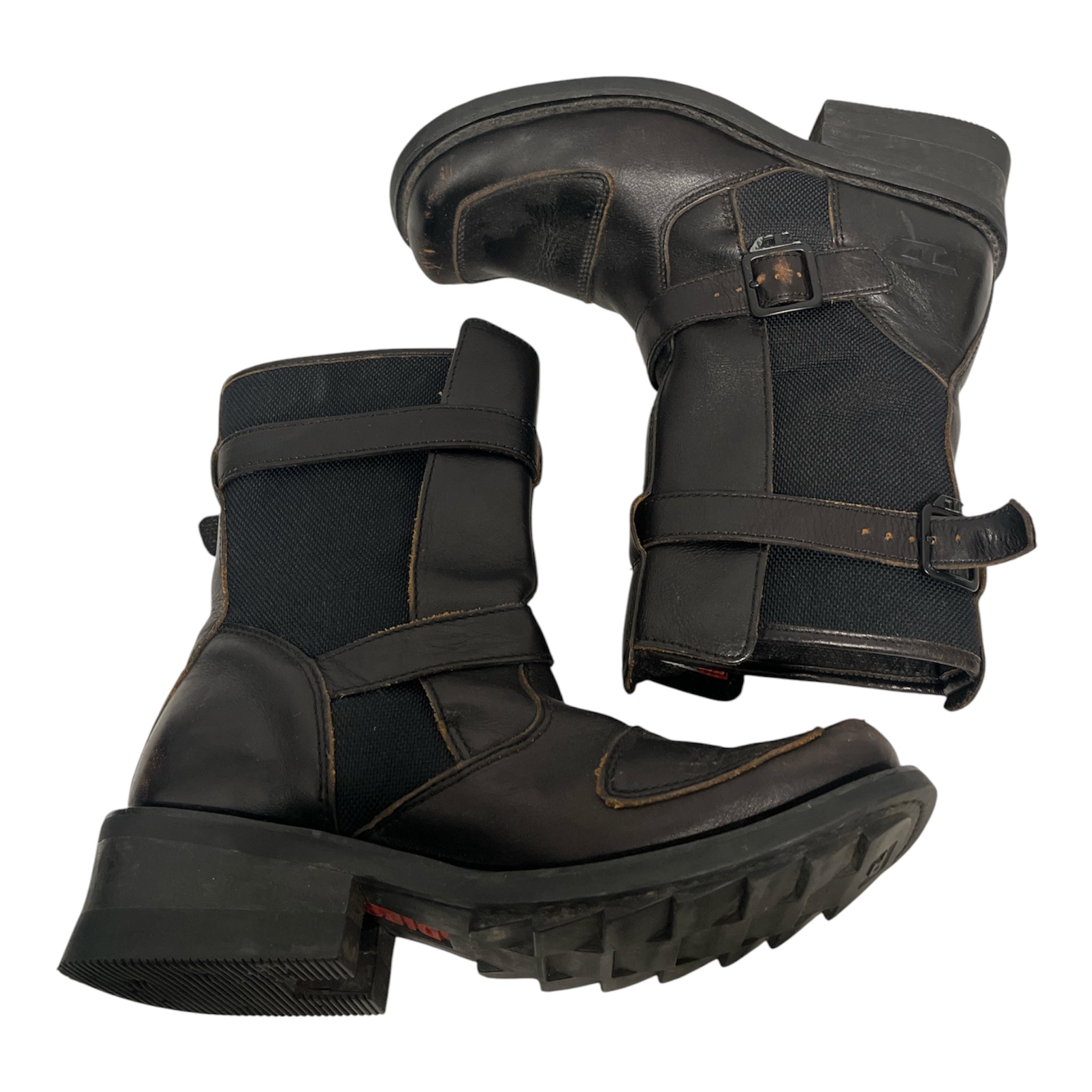 DIESEL/Pull-On Boots/US 10.5/Leather/BRW/BELTED BOOTS. view 4