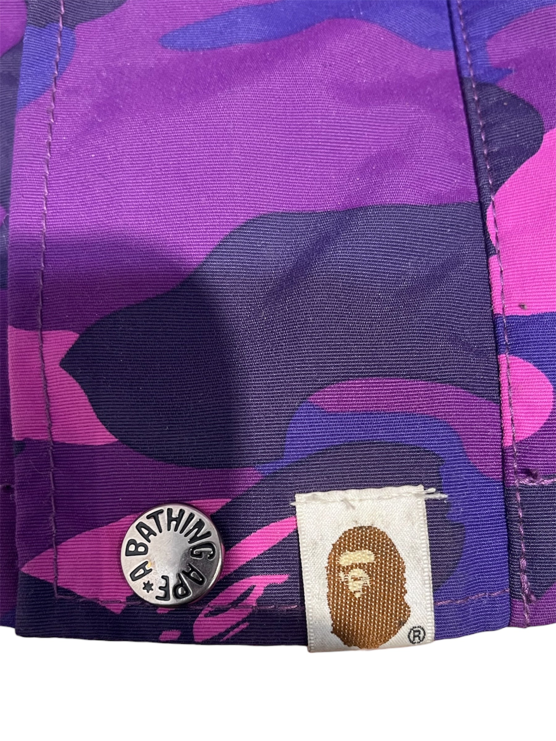 A BATHING APE/Jacket/XL/Polyester/PUP/Camouflage/SNOWBOARD LETTERING DOWN ZIP view 4