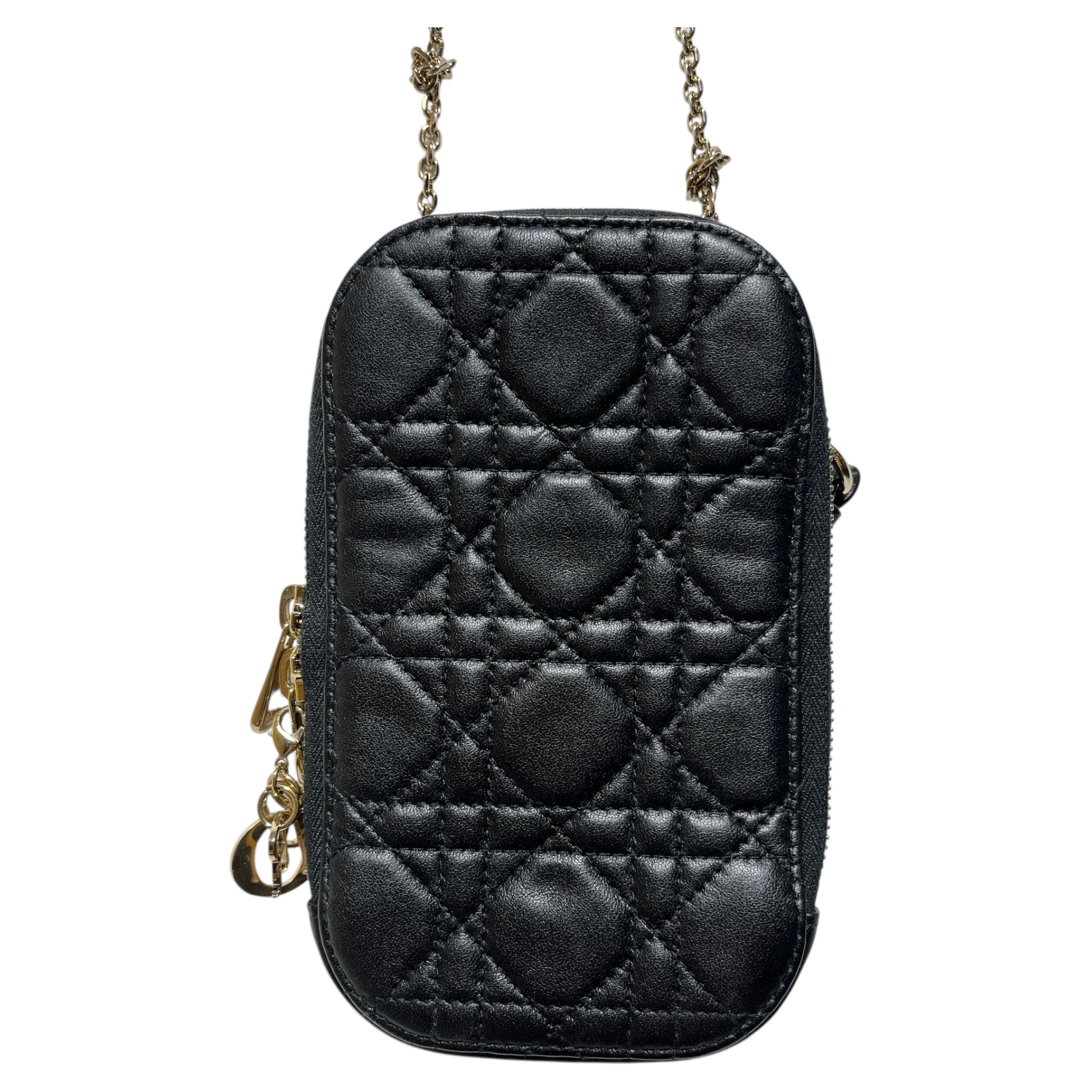 Christian Dior/Cross Body Bag/Leather/BLK/MINI CROSSBODY view 1