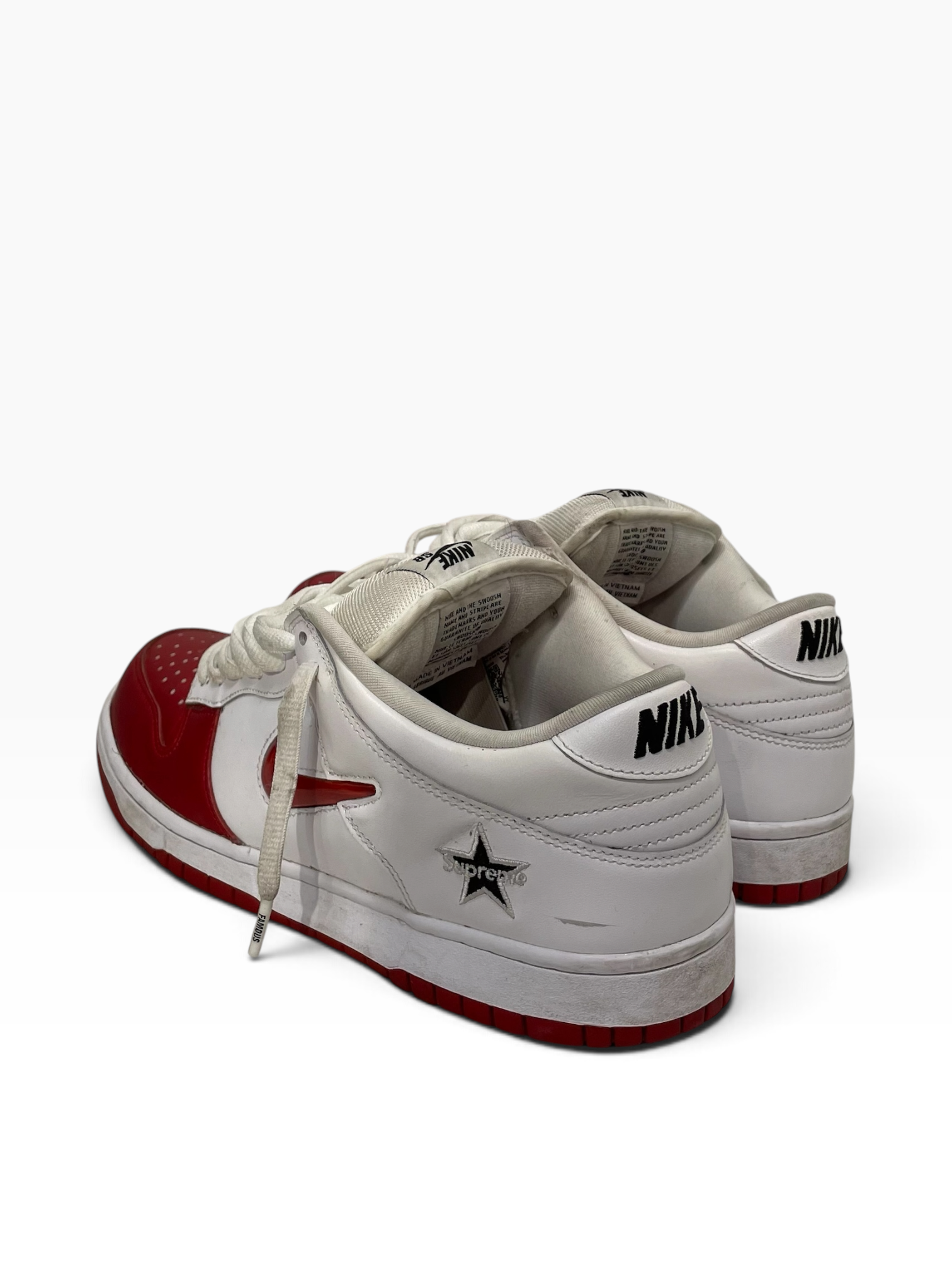 Supreme/NIKE SB/Low-Sneakers/US 10.5/Cotton/RED/SUPREME VARSITY RED view 2