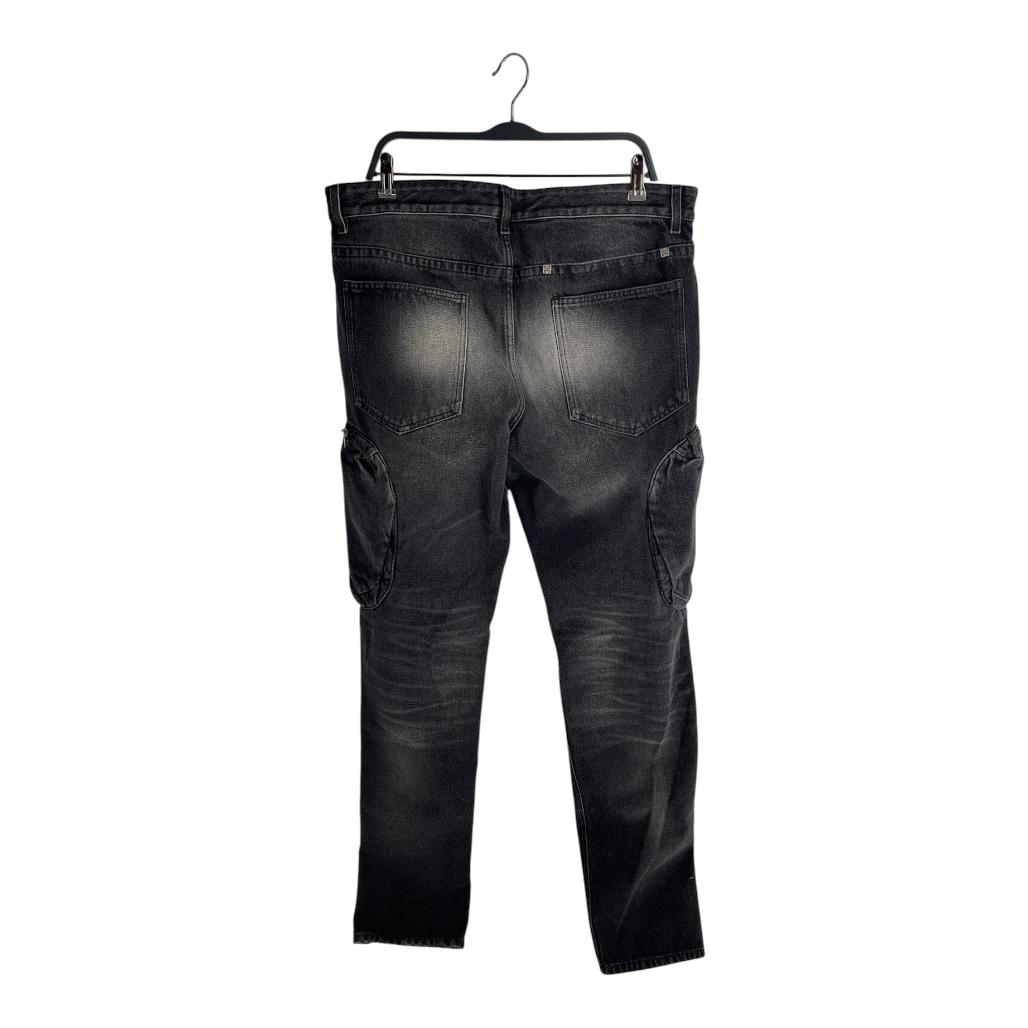 GIVENCHY/Pants/36/Denim/BLK/ZIPPER CARGO JEANS view 2