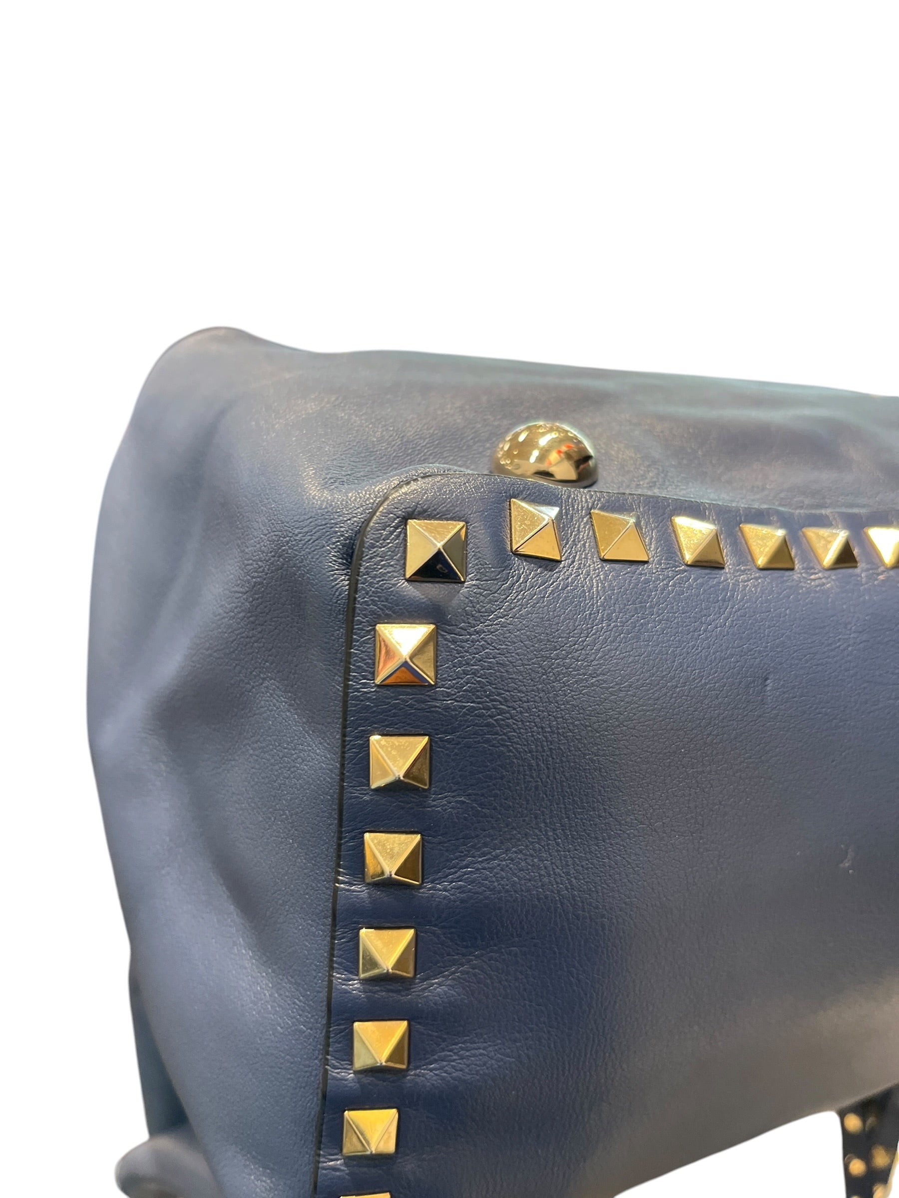VALENTINO/Hand Bag/Leather/BLU/Studded handle view 9
