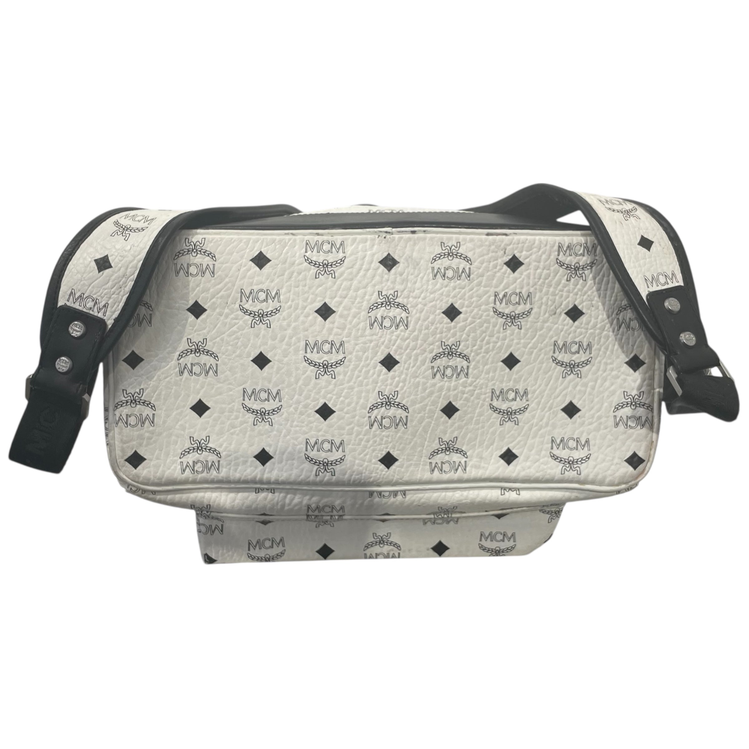 MCM/Backpack/Monogram/Leather/WHT/MCM BLK/WHT BACKPACK view 7