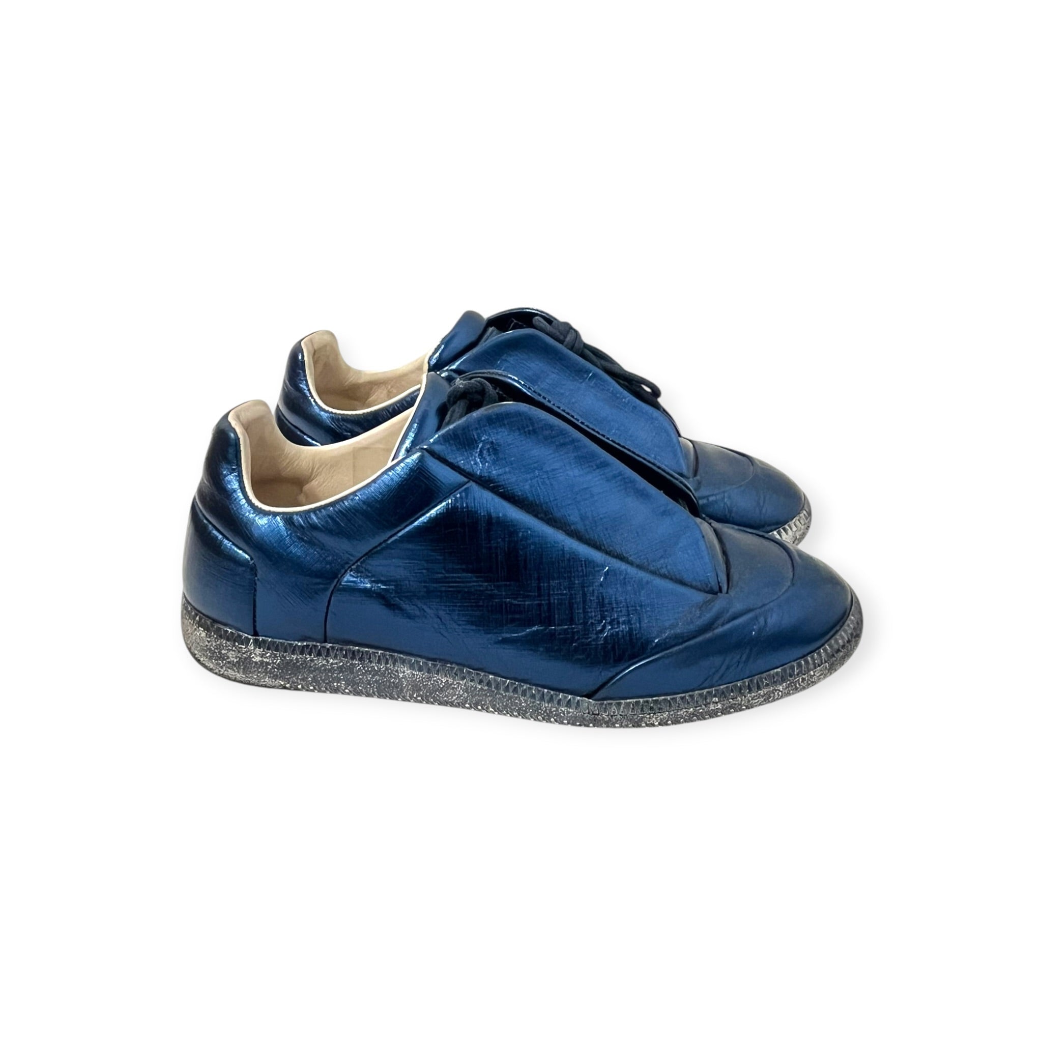 Maison Margiela/Low-Sneakers/EU 43/Faux Leather/BLU/METALLIC SILVER FUTURE LOWS view 7