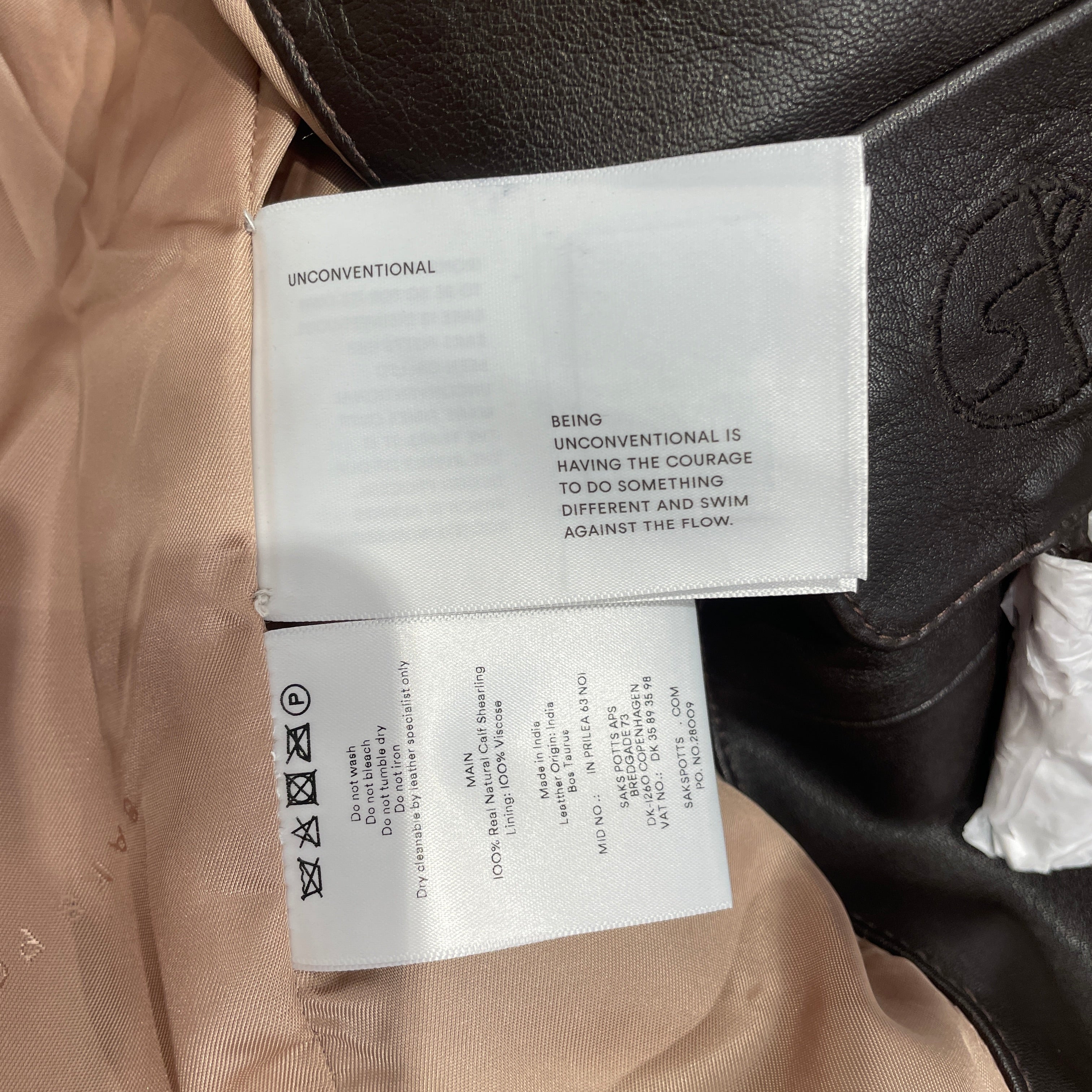 SAKS POTTS/Leather Jkt/M/Cowhide/WHT/Animal Pattern/COW PRINT view 6