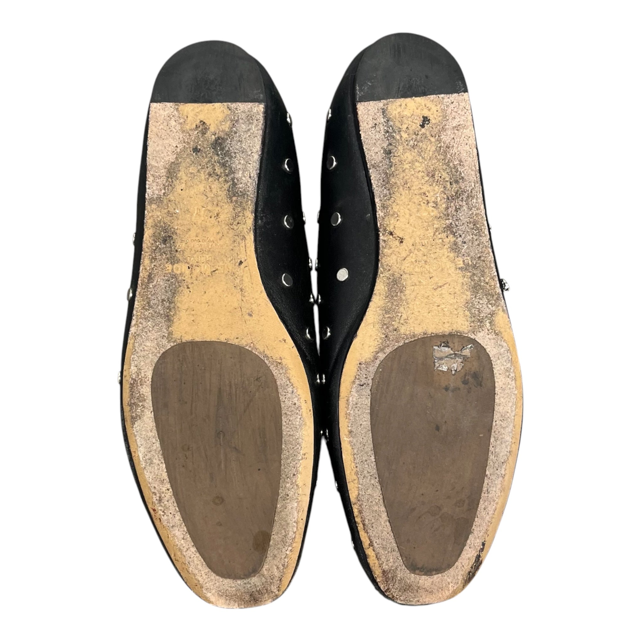 LE MONDE/Flat Shoes/EU 37/Polka dot/Leather/BLK/SILVER STUD CIRCLES view 7