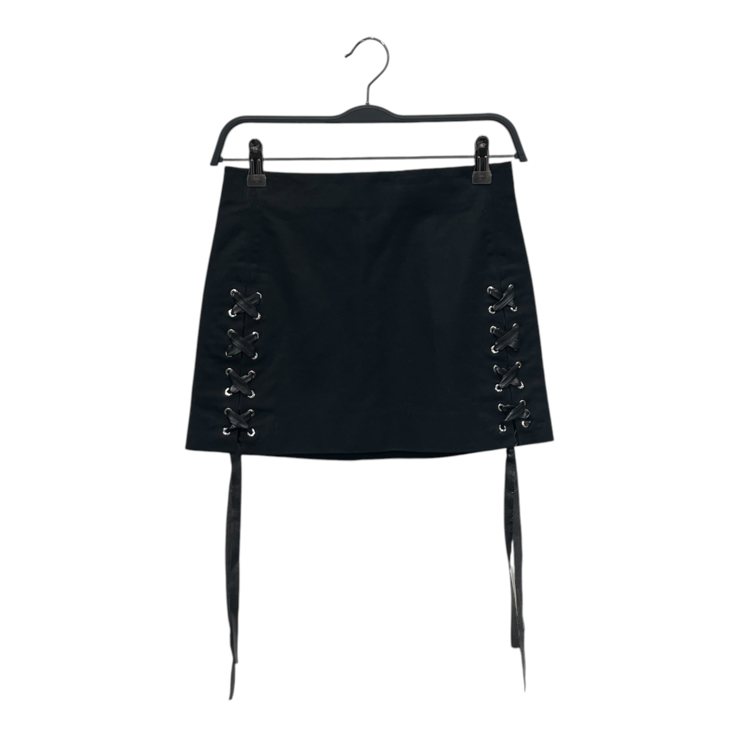 Helmut Lang/Skirt/2/Cotton/BLK/LACE UP MINI SKIRT view 2