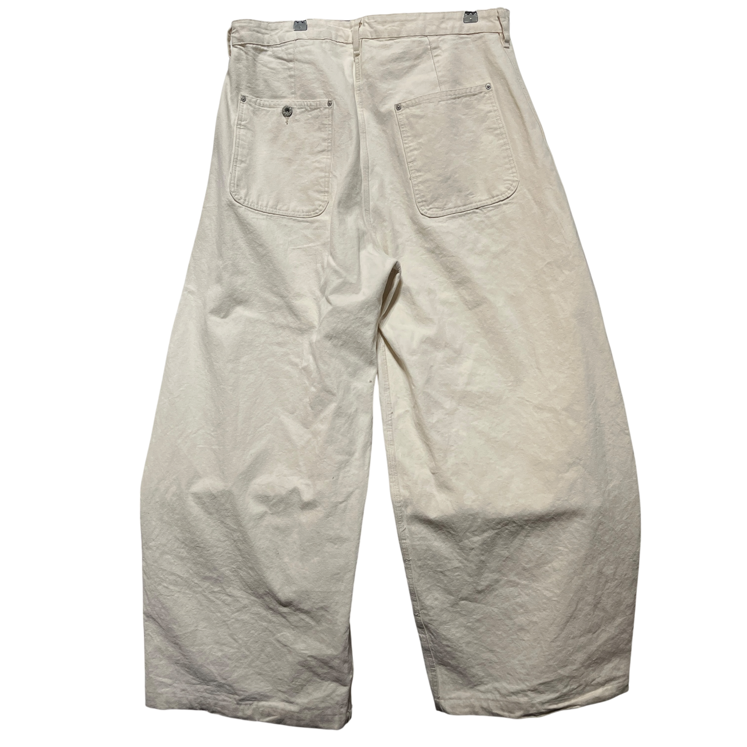 Verdarm/Pants/7/Cotton/CRM/wide legged canvas view 2