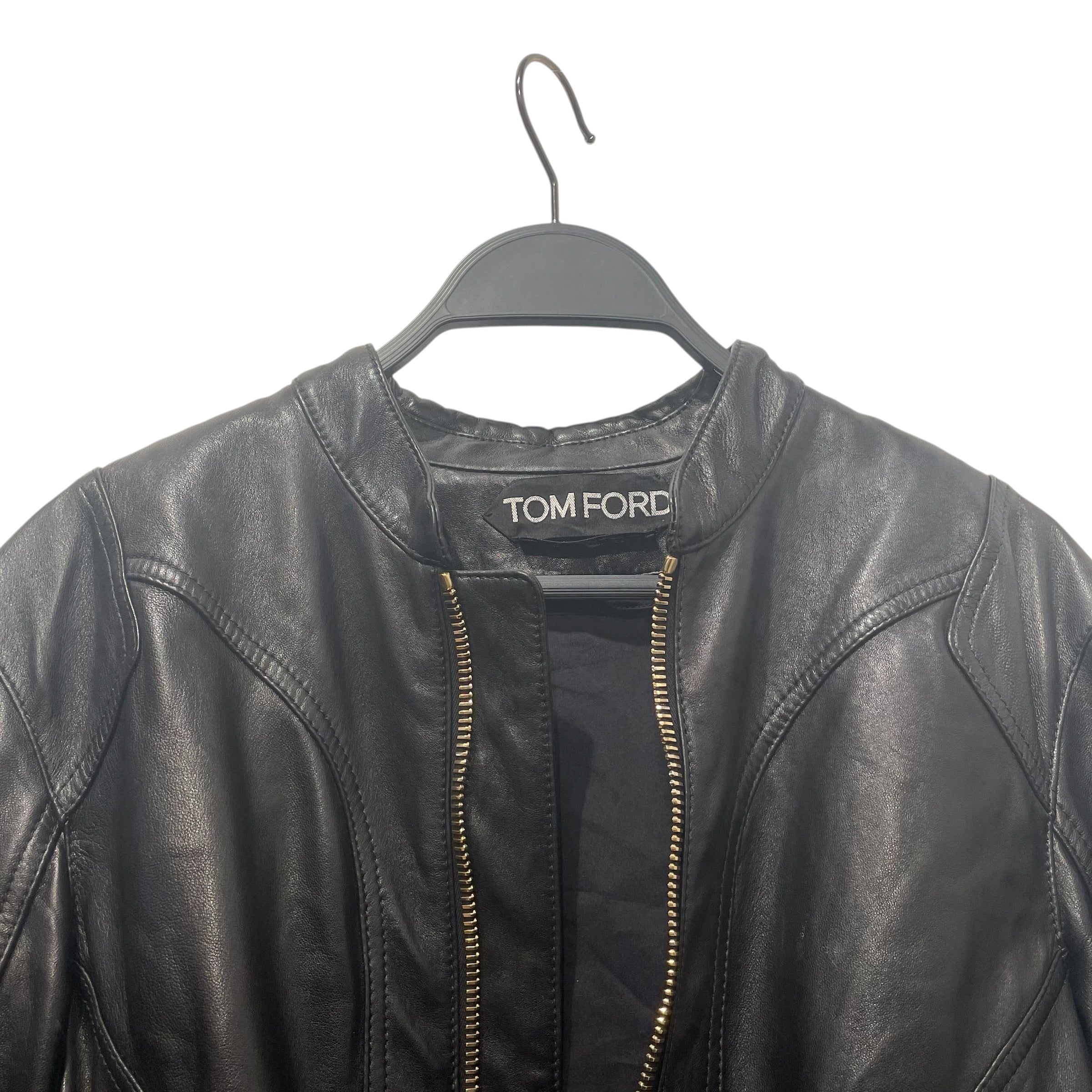 TOM FORD/Leather Jkt/38/Leather/BLK/ view 3