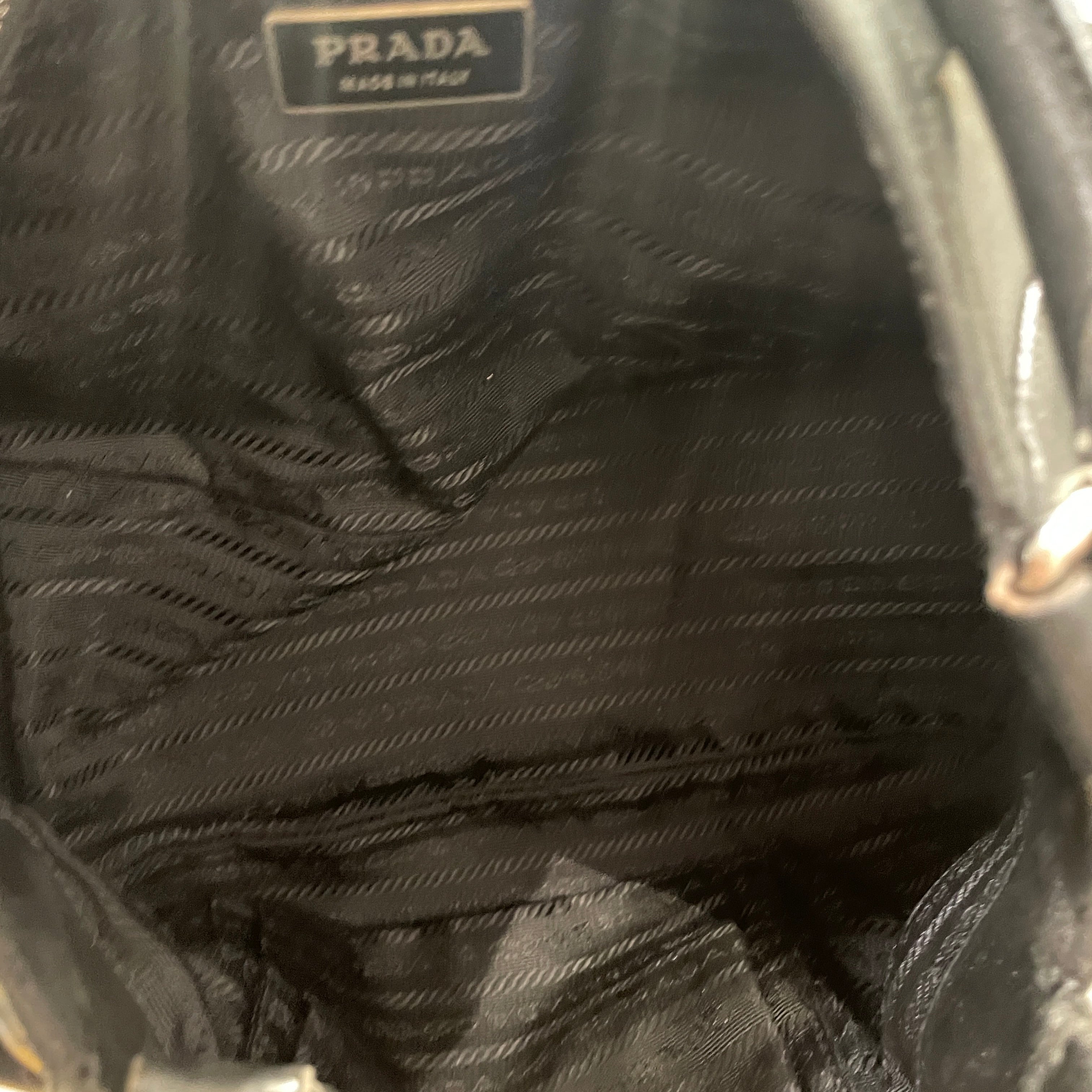 PRADA/Bag/Leather/BLK/LOCK ON FRONT view 6