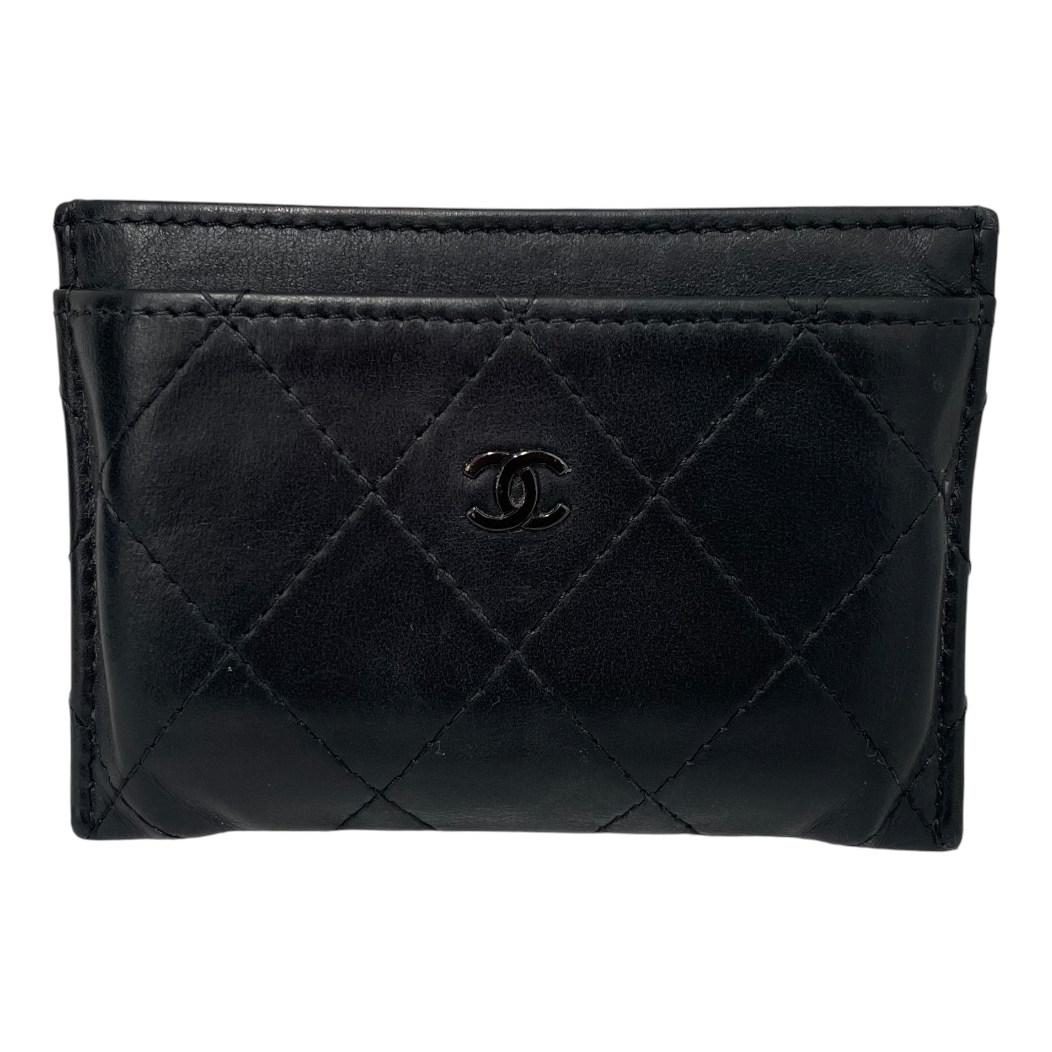 CHANEL/Wallet/Leather/BLK/CARD HOLDER view 1