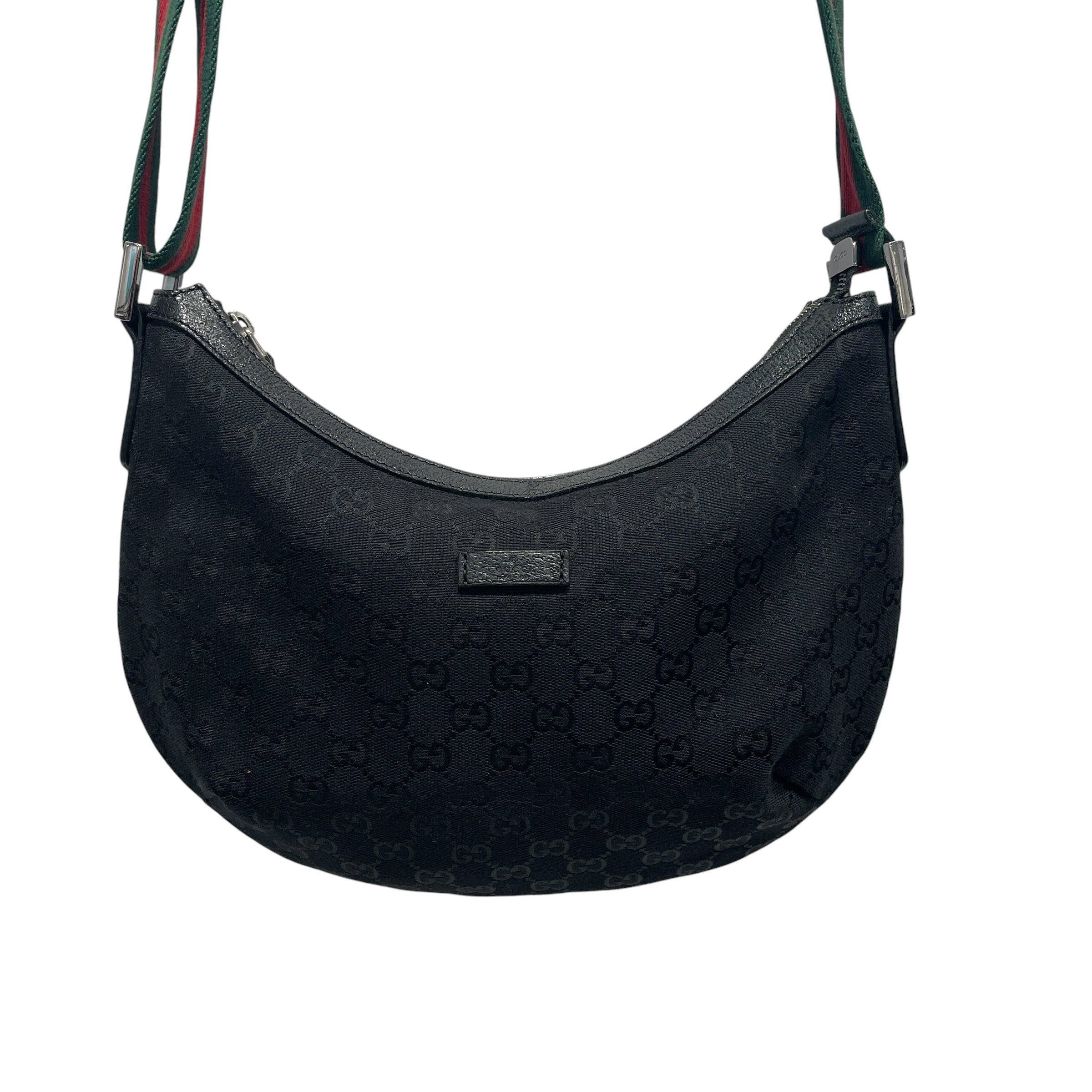 GUCCI/Hand Bag/Monogram/Cotton/BLK/MONOGRAM HOBO WEB view 1