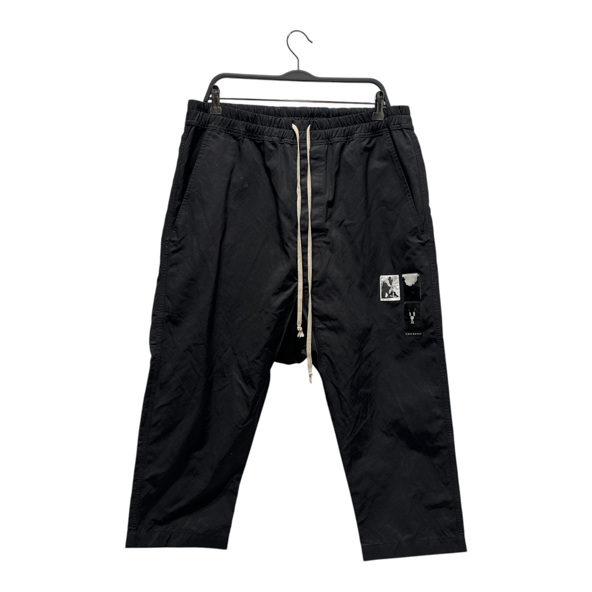 RICK OWENS DRKSHDW/Shorts/M/Nylon/BLK/PATCHWORK DROP SHORTS view 1