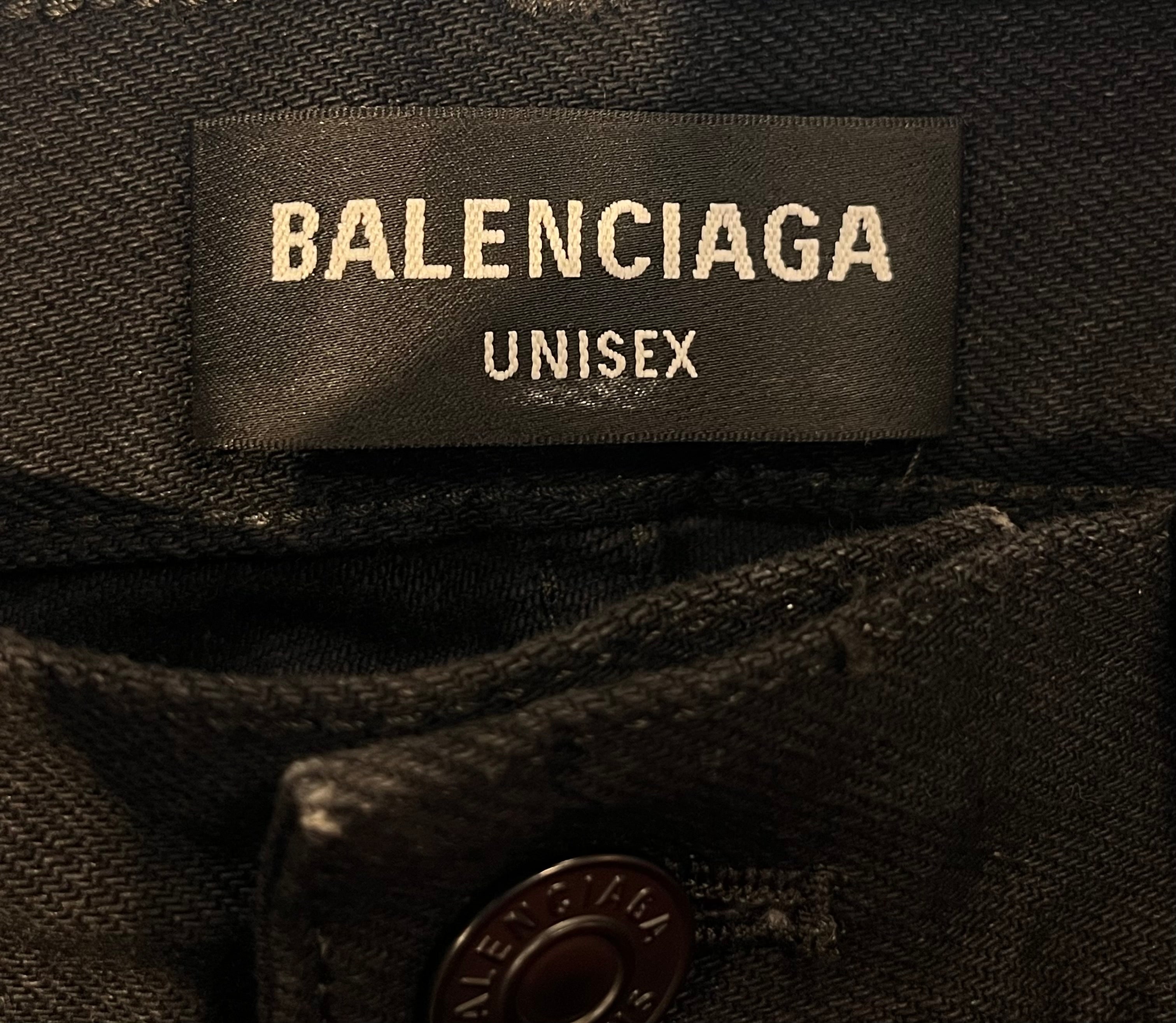 BALENCIAGA/Straight Pants/30/Denim/BLK/Lost Tapes view 3