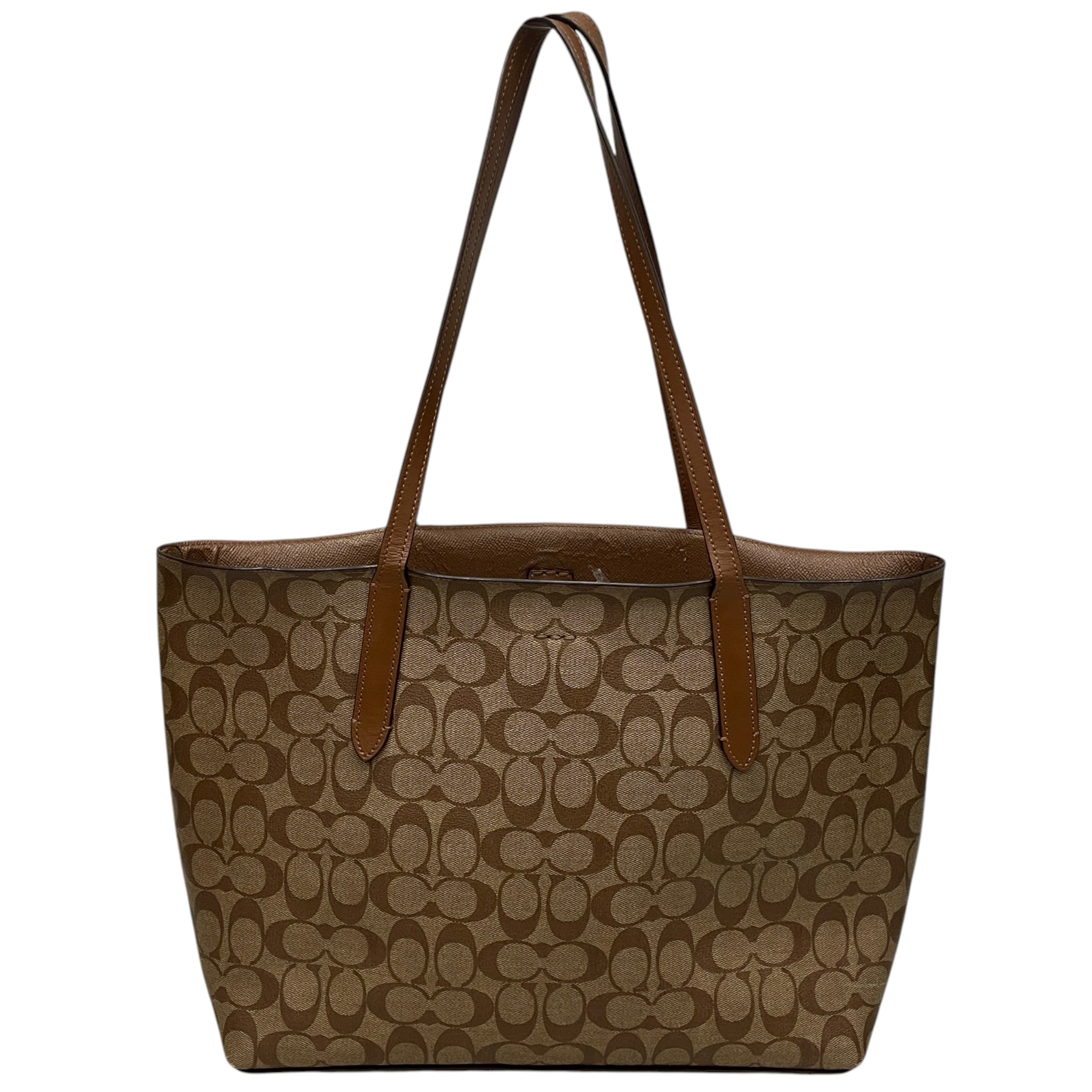 COACH/Tote Bag/Monogram/Leather/BRW/City/As Is view 2