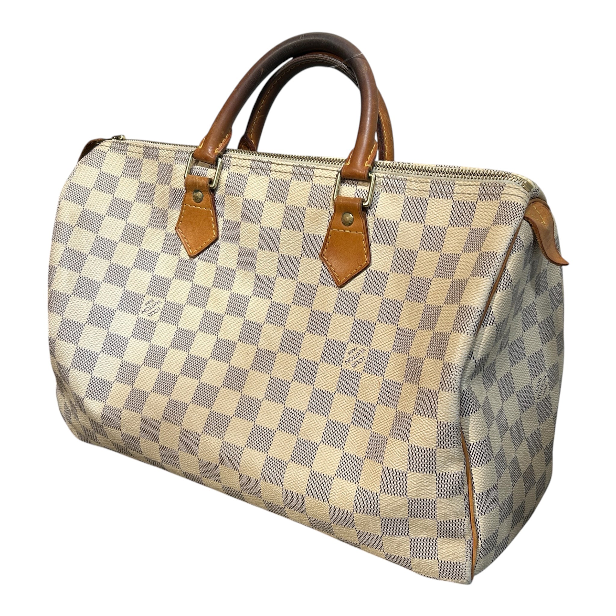 LOUIS VUITTON/Bag/Hombre Check/Leather/CRM/DAMIER AZUR SPEEDY 35 view 6