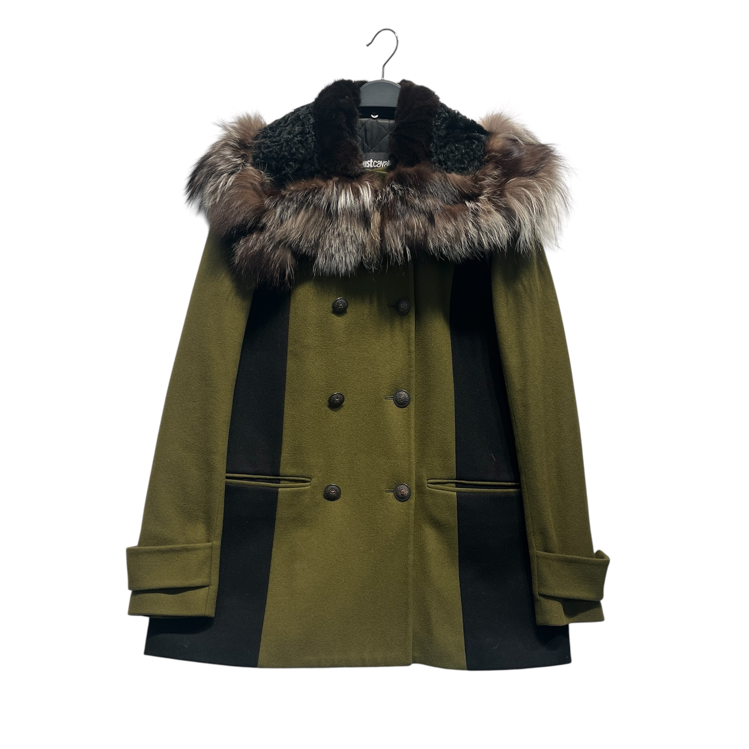 Just cavalli/Peacoat/44/KHK/FUR COLLAR COAT view 1