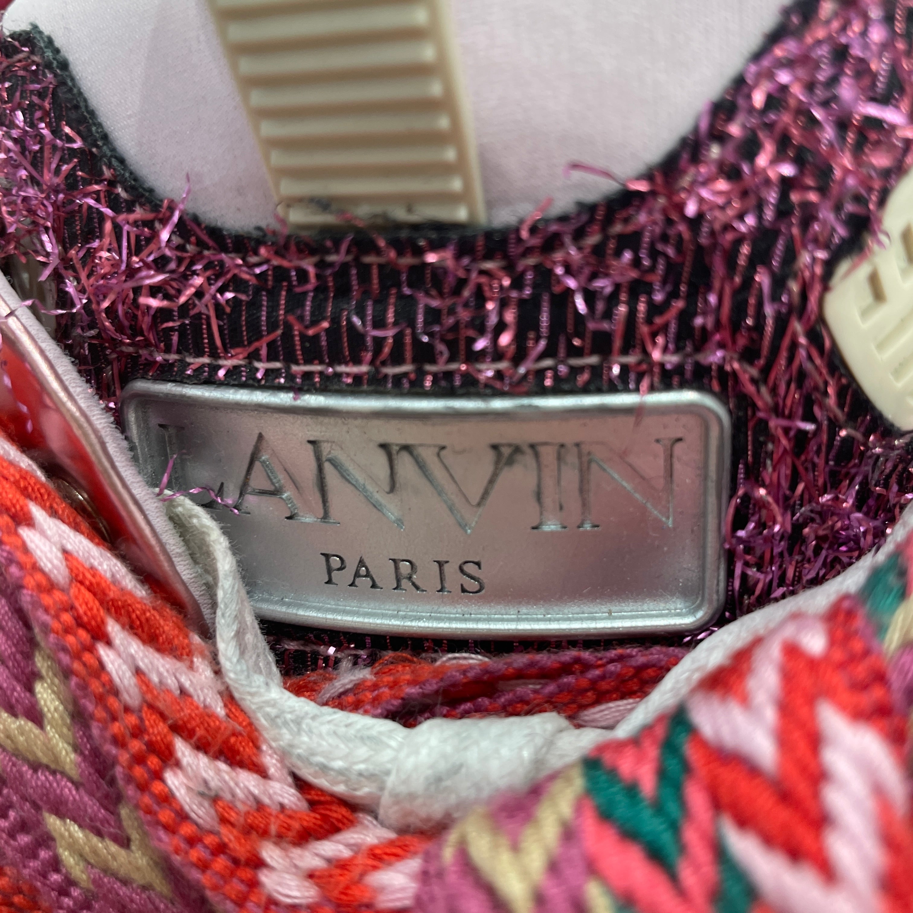 LANVIN/Low-Sneakers/EU 38/Glitter/Nylon/PNK/CURB SNEAKER PNK GLITTER view 5