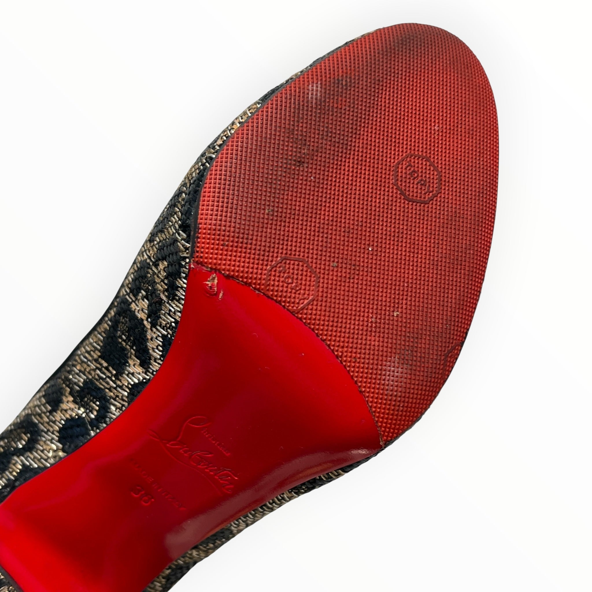 Christian Louboutin/Heels/EU 36/Leopard/BLK/PEEP TOE/WOVEN view 4