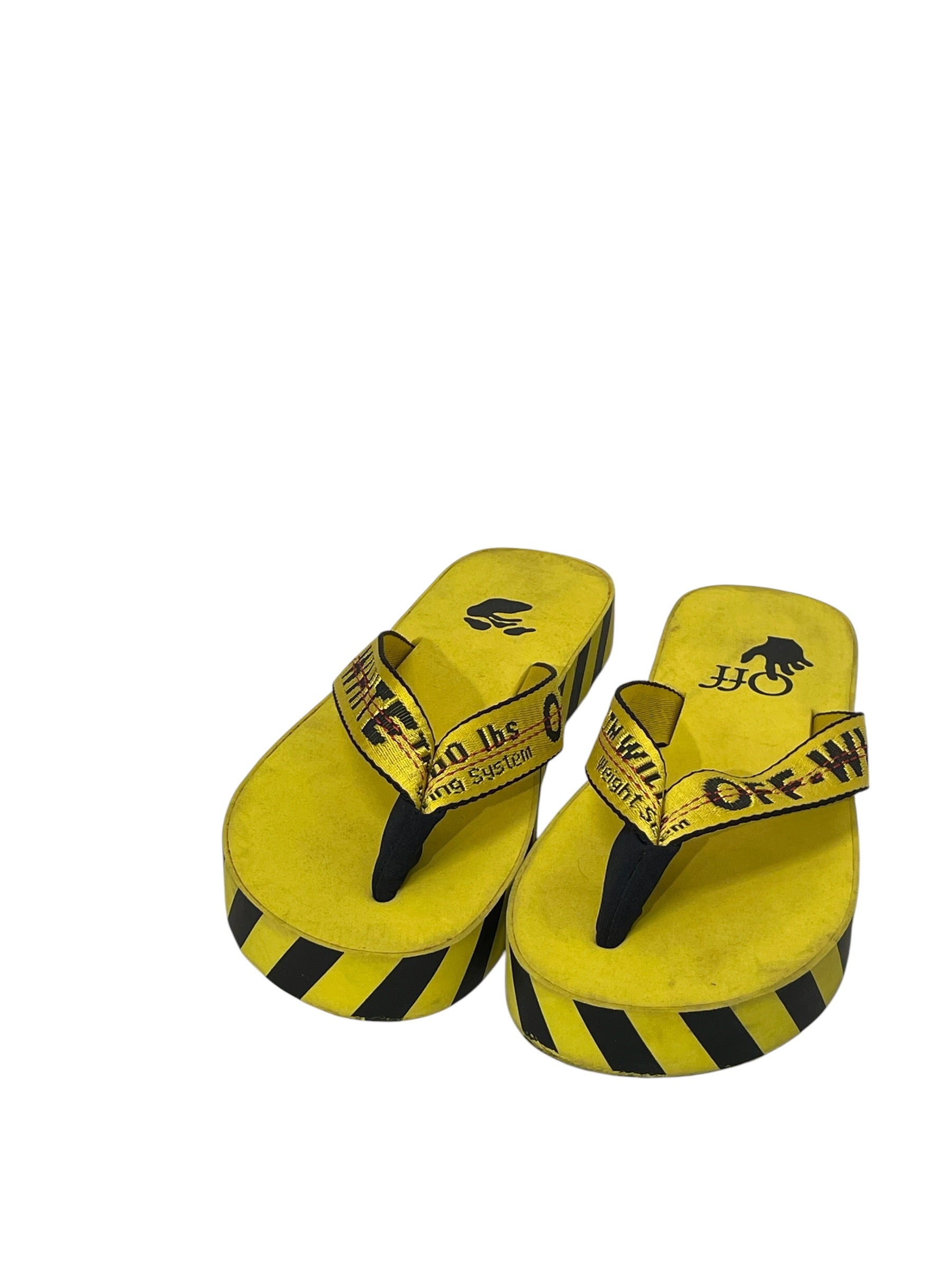 OFF-WHITE/Sandals/EU 37/Stripe/Nylon/YEL/ view 5