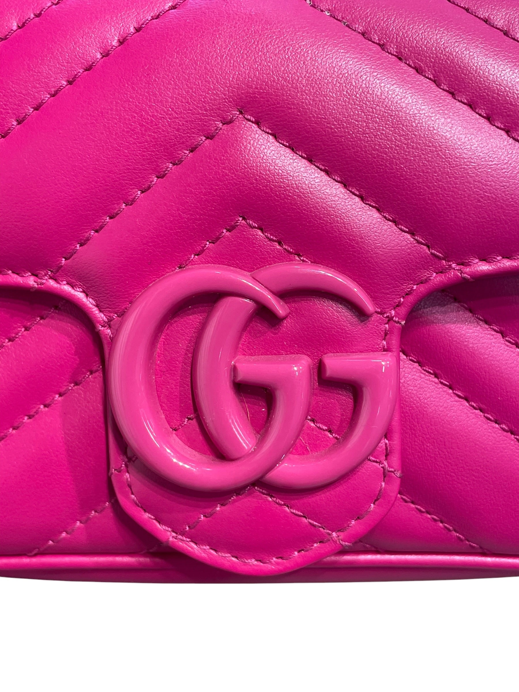 GUCCI/Cross Body Bag/Leather/PNK/GG Marmont Leather view 5