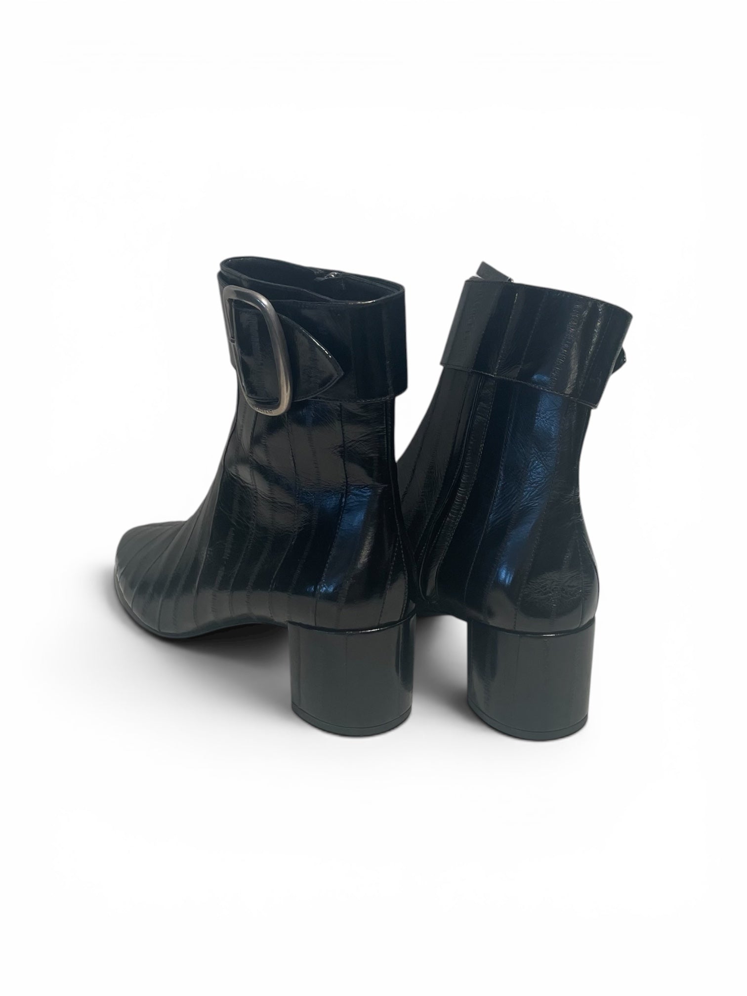 SAINT LAURENT/Boots/EU 42/Leather/BLK/Shiny Eel Joplin Bootie view 2